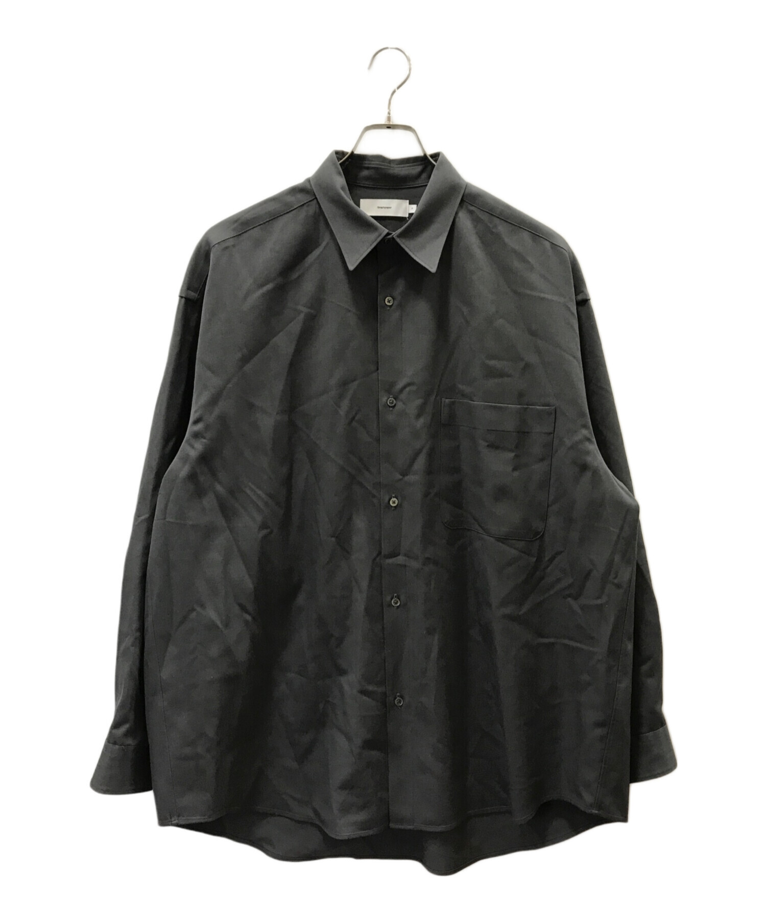 中古・古着通販】Graphpaper (グラフペーパー) Vist Wool Oversized L/S Regular Collar Shirt  グレー サイズ:FREE｜ブランド・古着通販 トレファク公式【TREFAC FASHION】スマホサイト