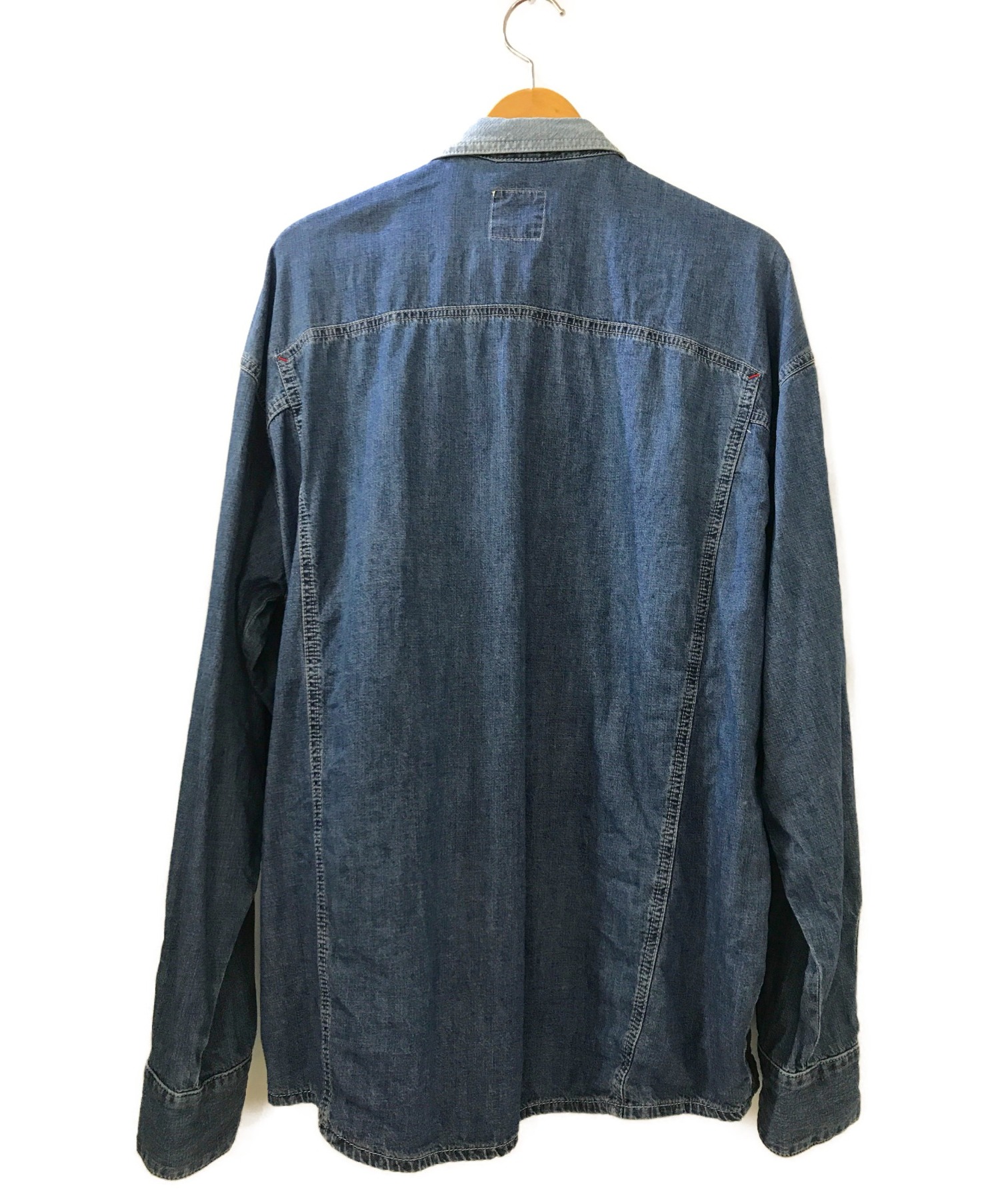 DIESEL (ディーゼル) デニムシャツ ブルー サイズ:L 21SS 80's-90'sアーカイブピースカプセルコレクション