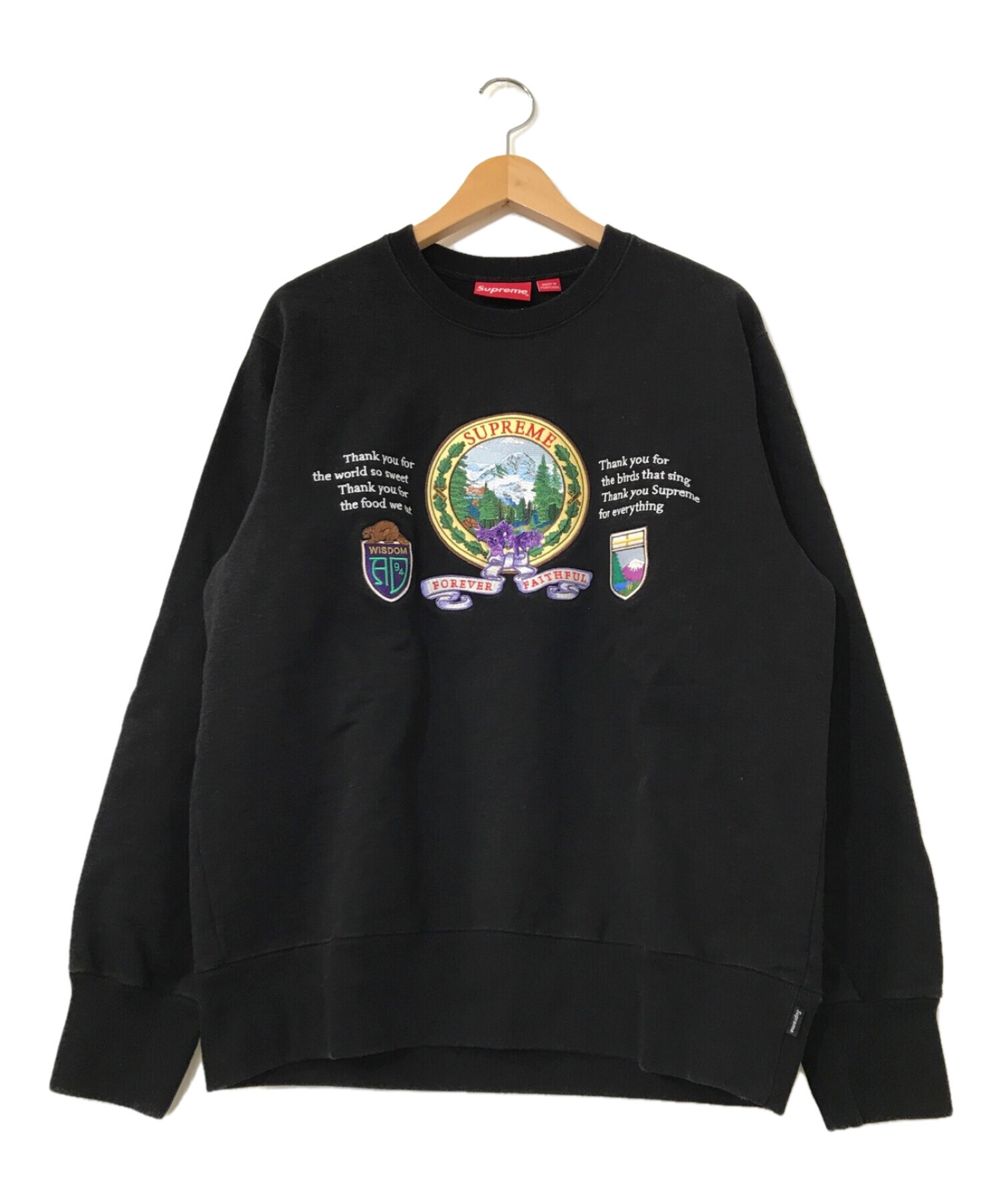 中古・古着通販】SUPREME (シュプリーム) Mountain Crewneck ブラック