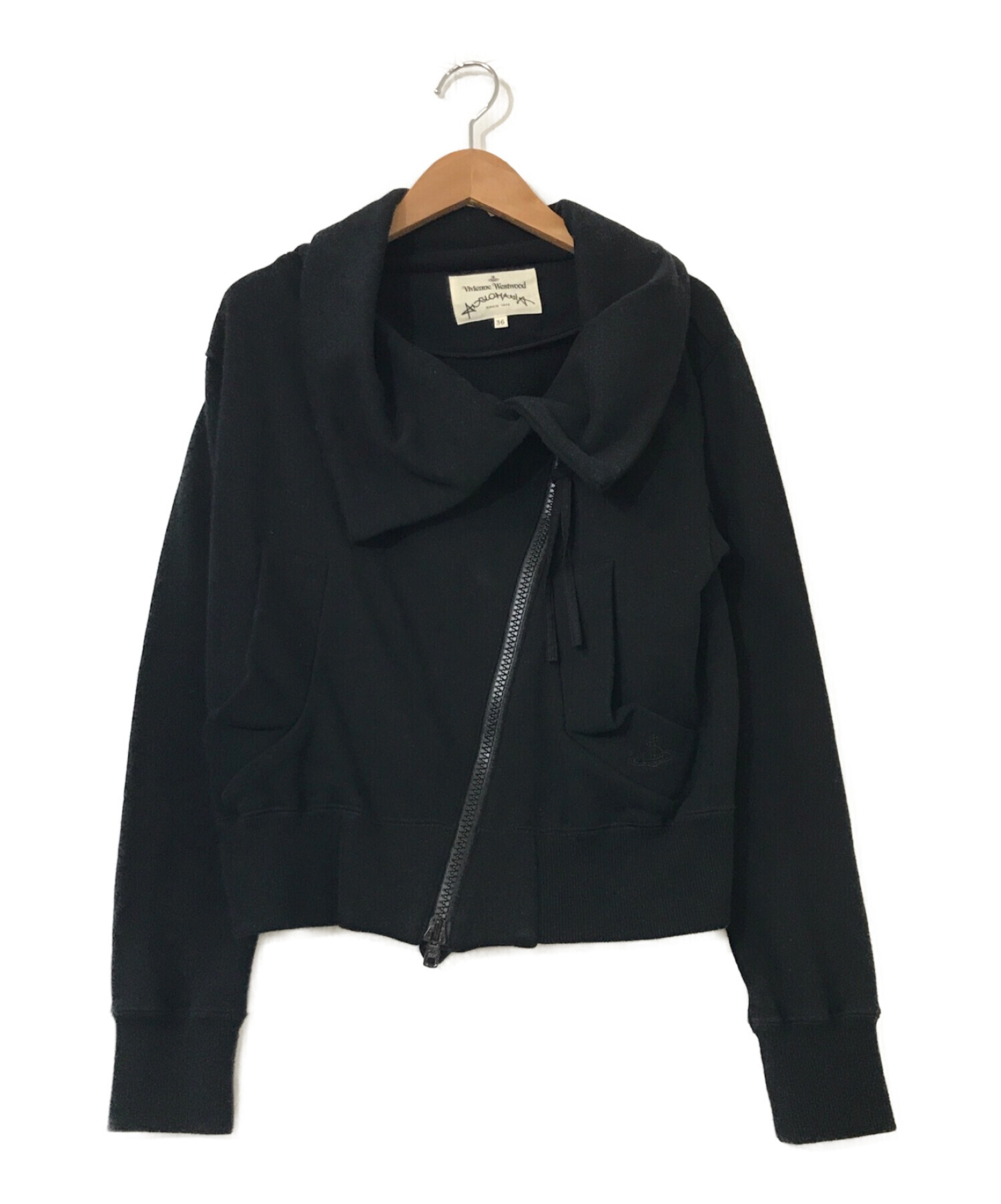 Vivienne Westwood ANGLOMANIA (ヴィヴィアンウエストウッド アングロマニア) スウェットジャケット ブラック サイズ:36