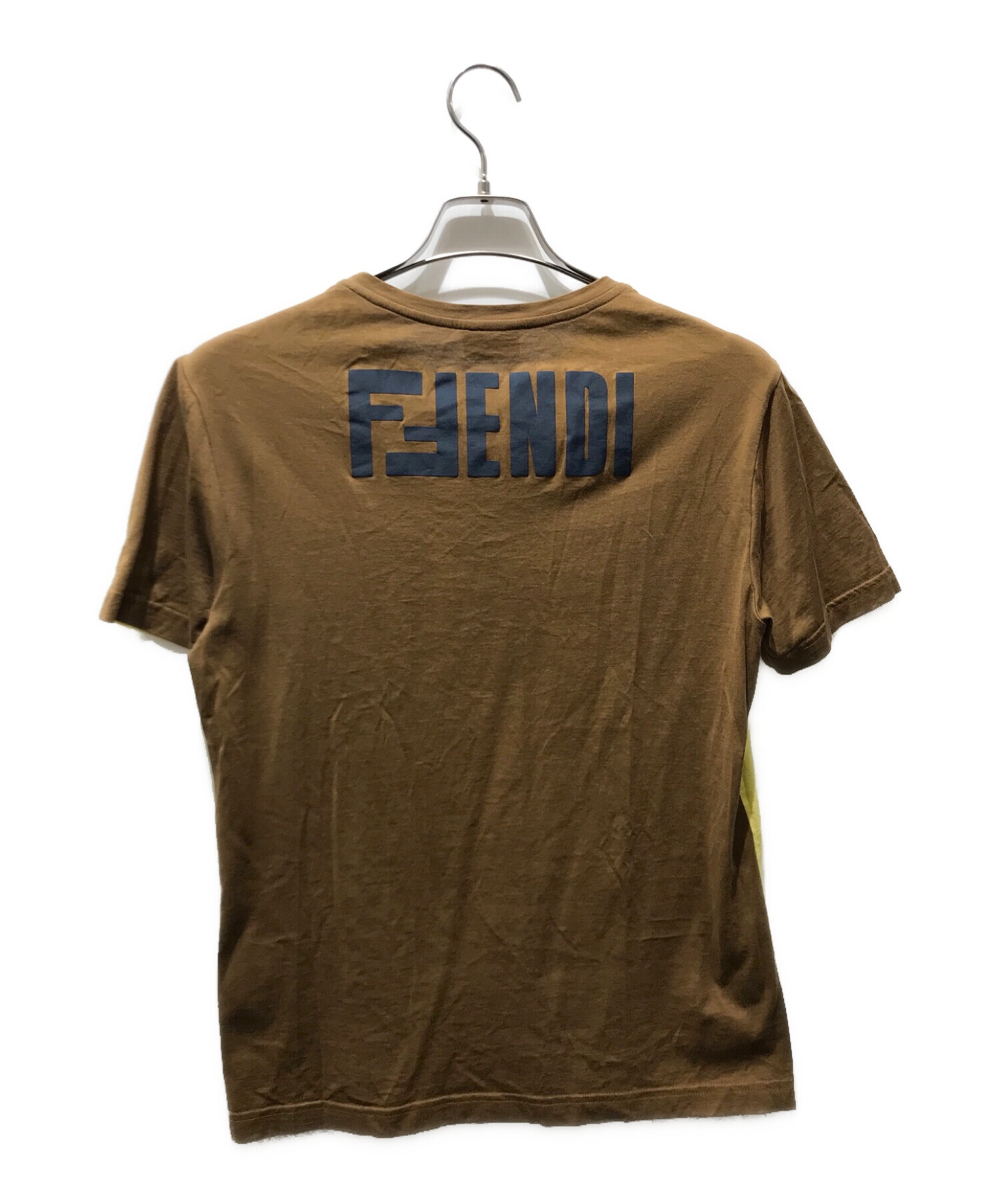 中古・古着通販】FENDI (フェンディ) ロゴバイカラーTシャツ FY0895