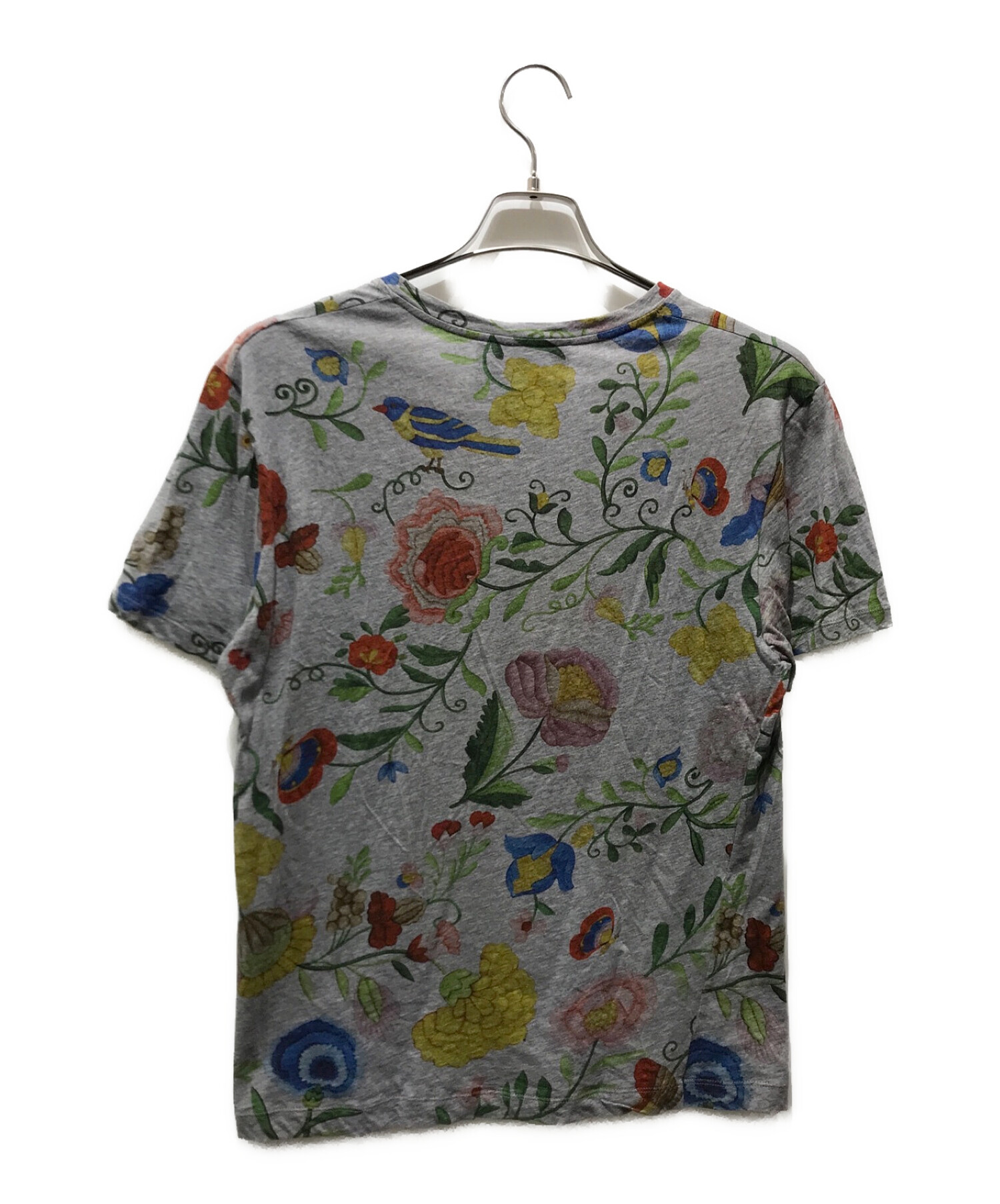 GUCCI (グッチ) ボタニカル柄Tシャツ　417306　X3D23 グレー サイズ:S