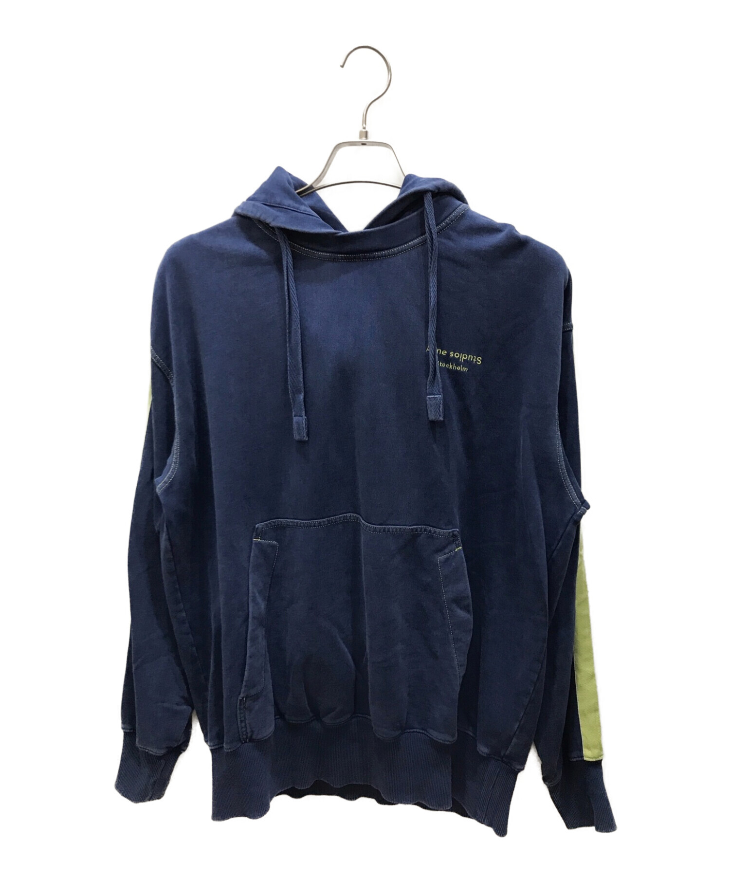 Acne studios (アクネストゥディオズ) LOGO-EMBROIDERED HOODIE パーカー ブルー サイズ:XS