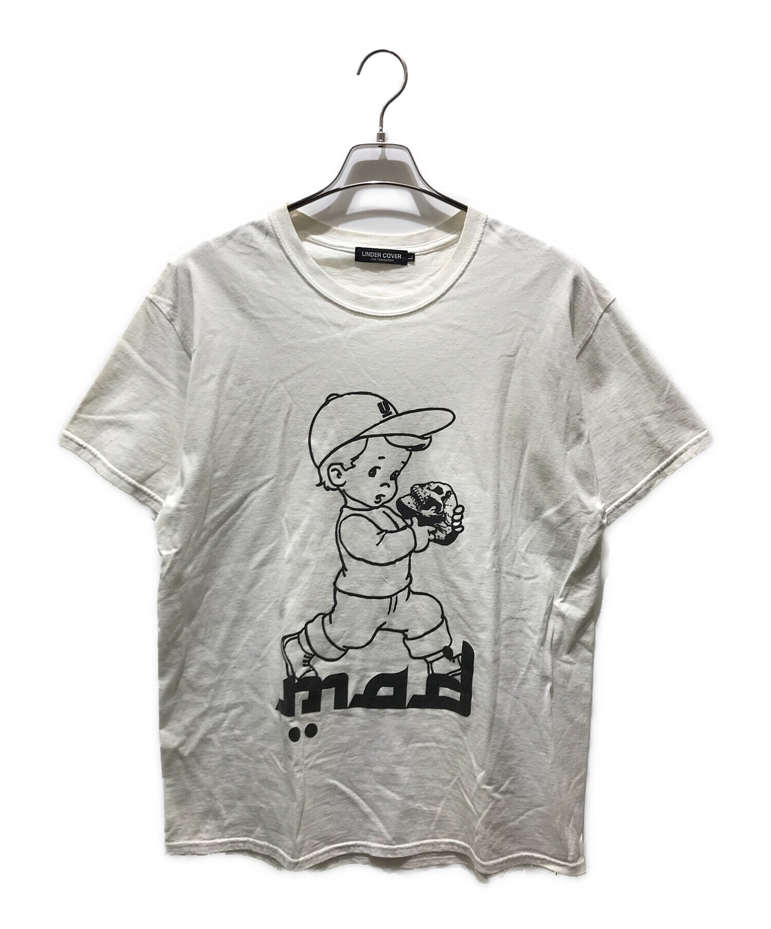 UNDERCOVER (アンダーカバー) オーバーサイズTシャツ　BIG TEE MAD SKULL BOY ホワイト サイズ:L