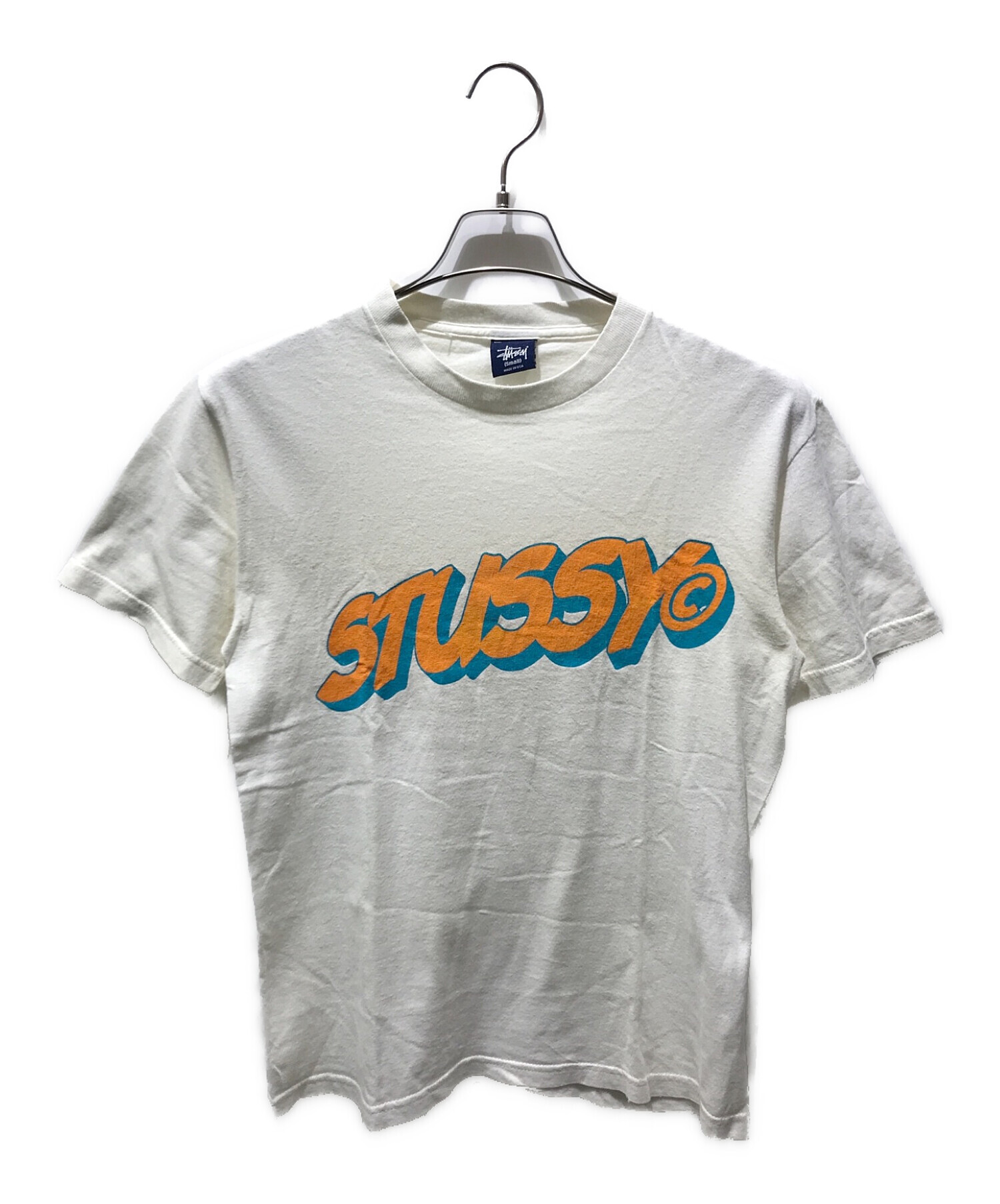 stussy (ステューシー) ロゴTシャツ　OLD STUSSY 90s-00s ホワイト サイズ:S