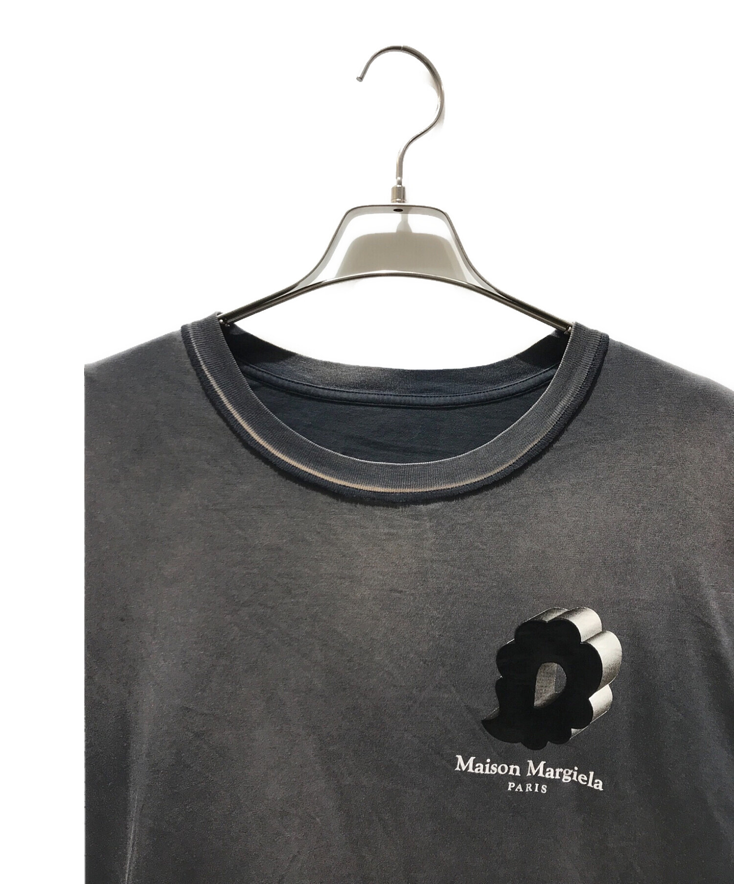 Maison Margiela10 ウォッシュド バブル ロゴTシャツ グレー - トップス