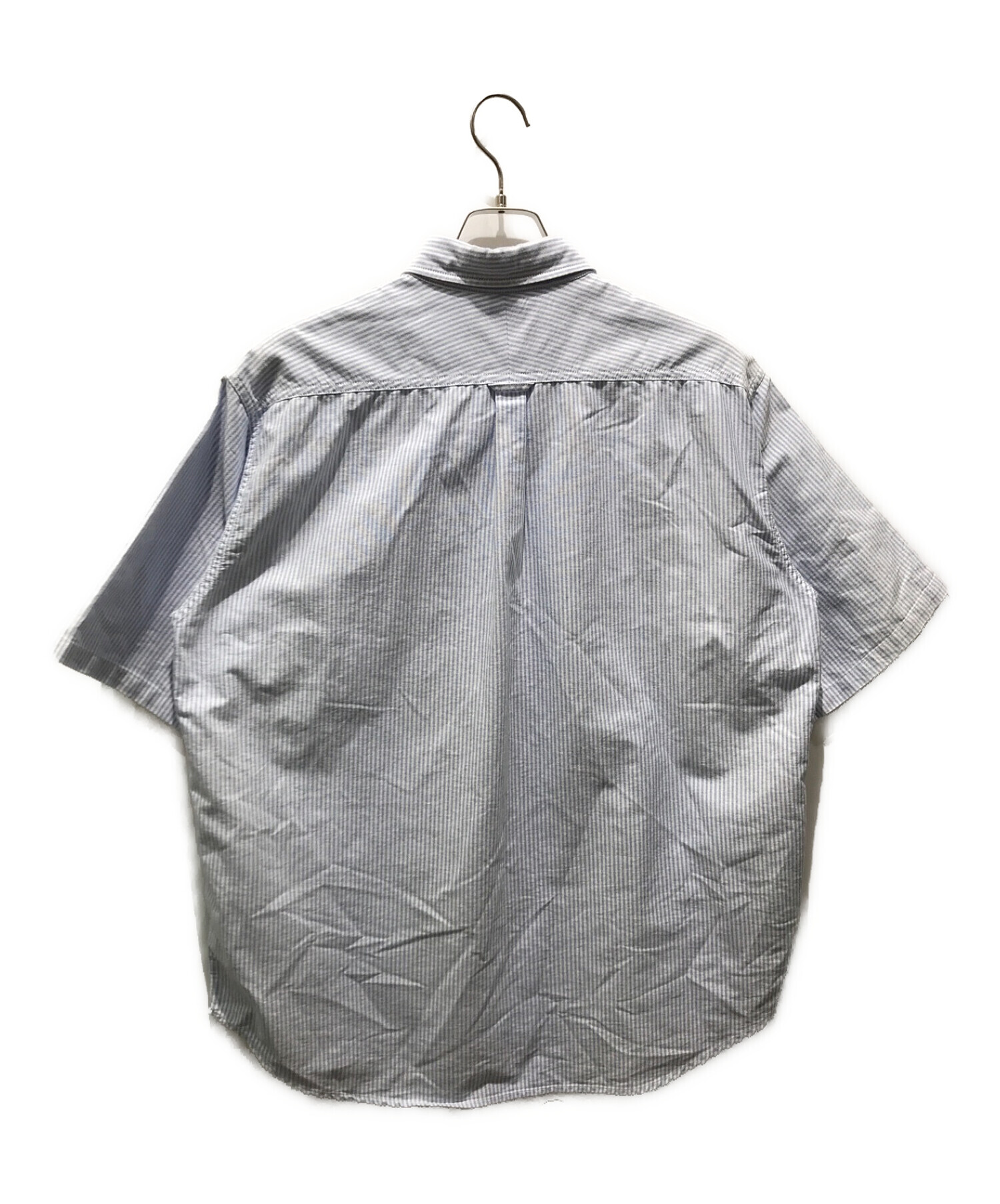 THE NORTHFACE PURPLELABEL (ザ・ノースフェイス パープルレーベル) Stripe OX B.D. Big H/S Shirt　 NT3111N ブルー サイズ:M