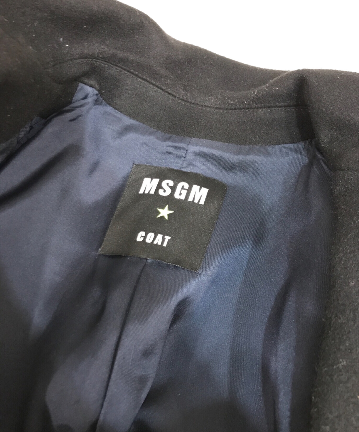 中古・古着通販】MSGM (エムエスジーエム) チェスターコート ブラック