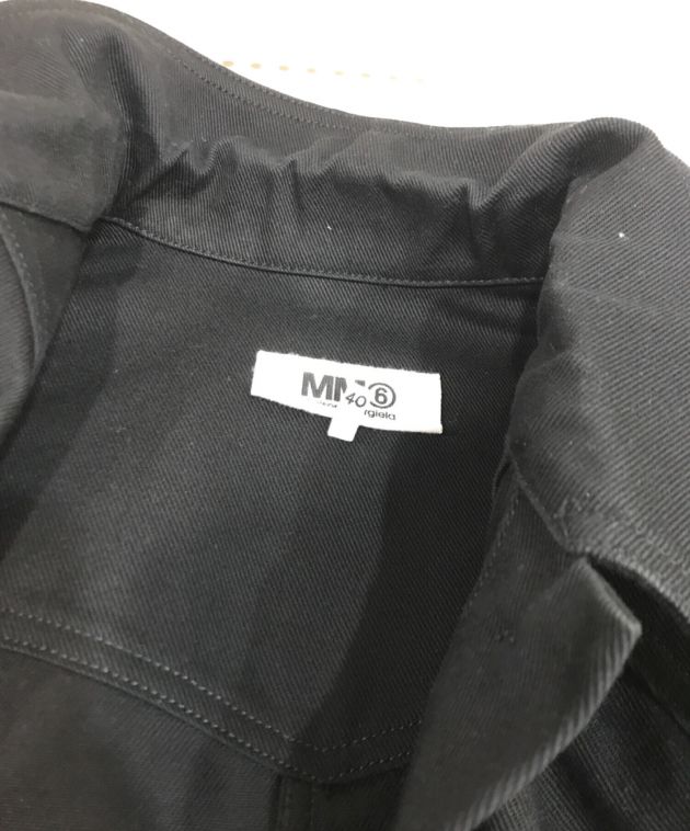 MM6 Maison Margiela (エムエムシックス メゾンマルジェラ) オーバーサイズデニムジャケット ブラック サイズ:40