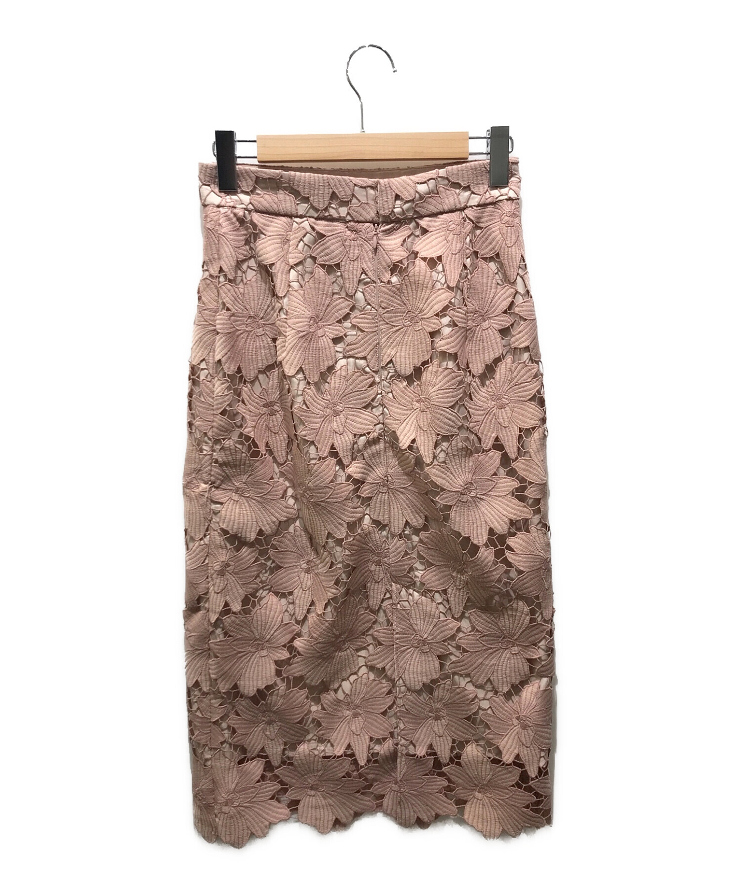 JUSGLITTY (ジャスグリッティー) 配色レースタイトスカート　41233410 ピンク サイズ:2