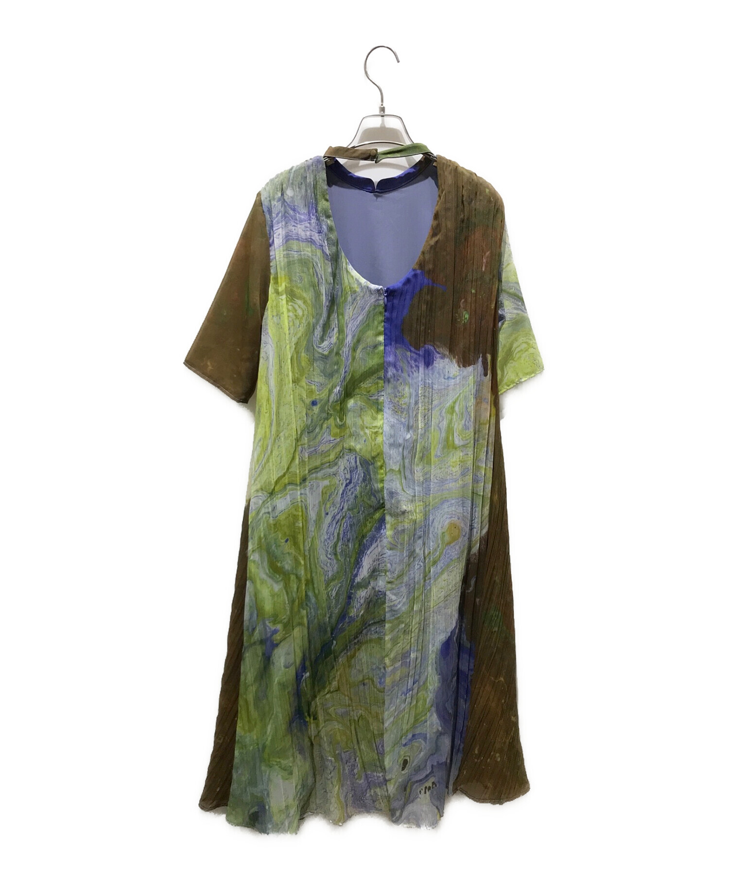 AMERI MEDI ERIN WRINKLE DRESS S - ロングワンピース