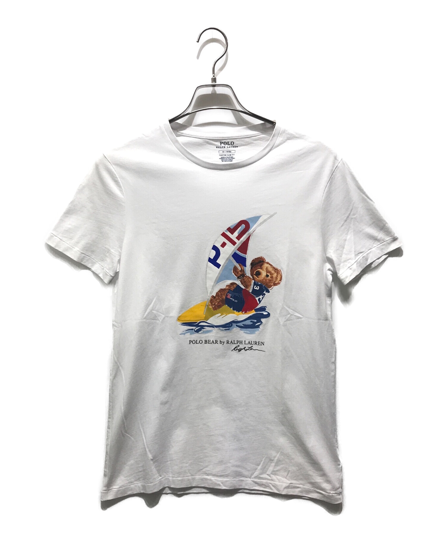 POLO RALPH LAUREN (ポロ・ラルフローレン) CUSTOM SLIM FIT ポロベアTシャツ ホワイト サイズ:M