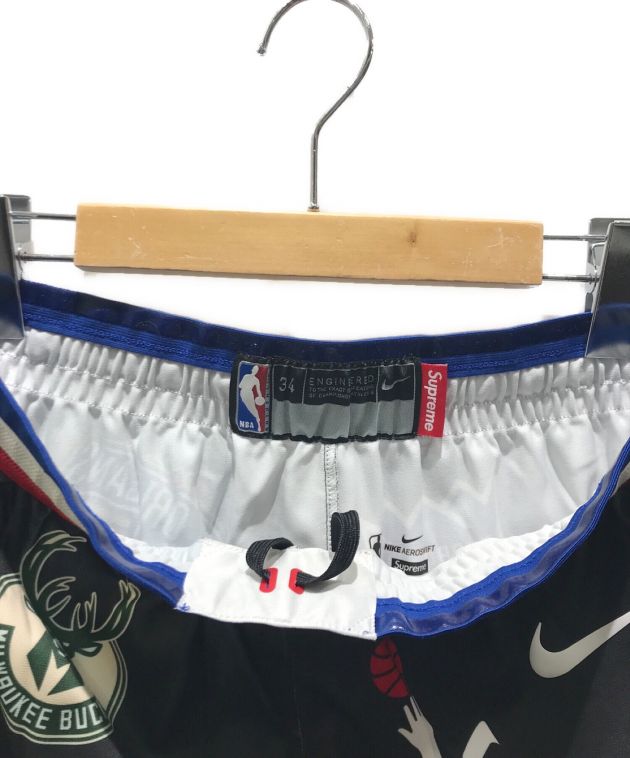 SUPREME (シュプリーム) NIKE (ナイキ) NBA Teams Authentic Short AQ4230-010 ブラック サイズ:34