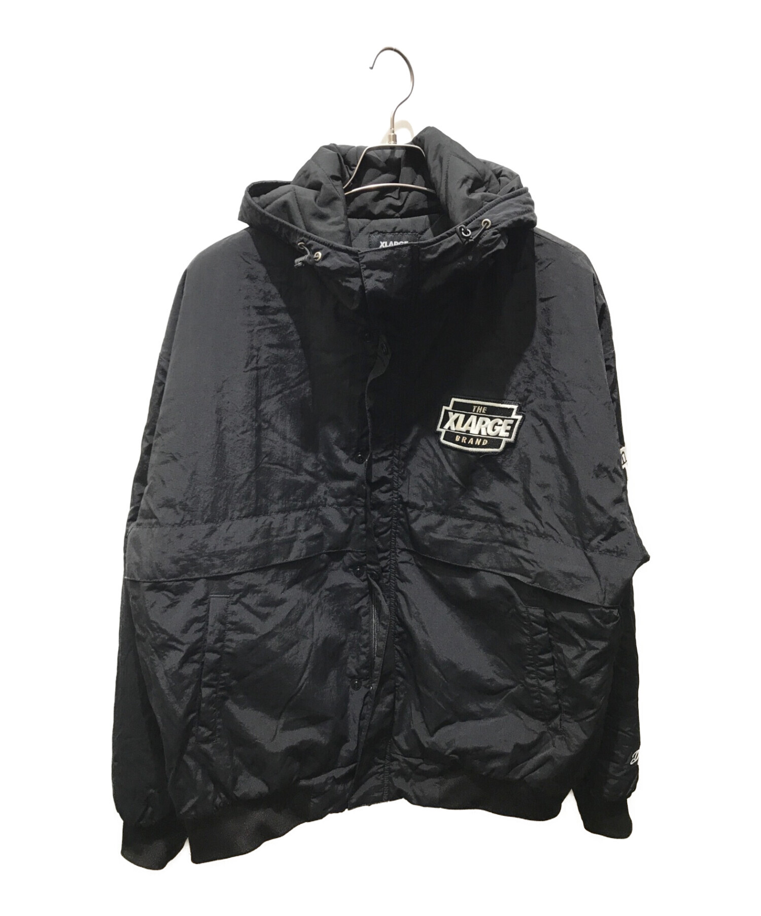 X-LARGE (エクストララージ) NYLON PUFFER JACKET　101213021005 ブラック サイズ:L