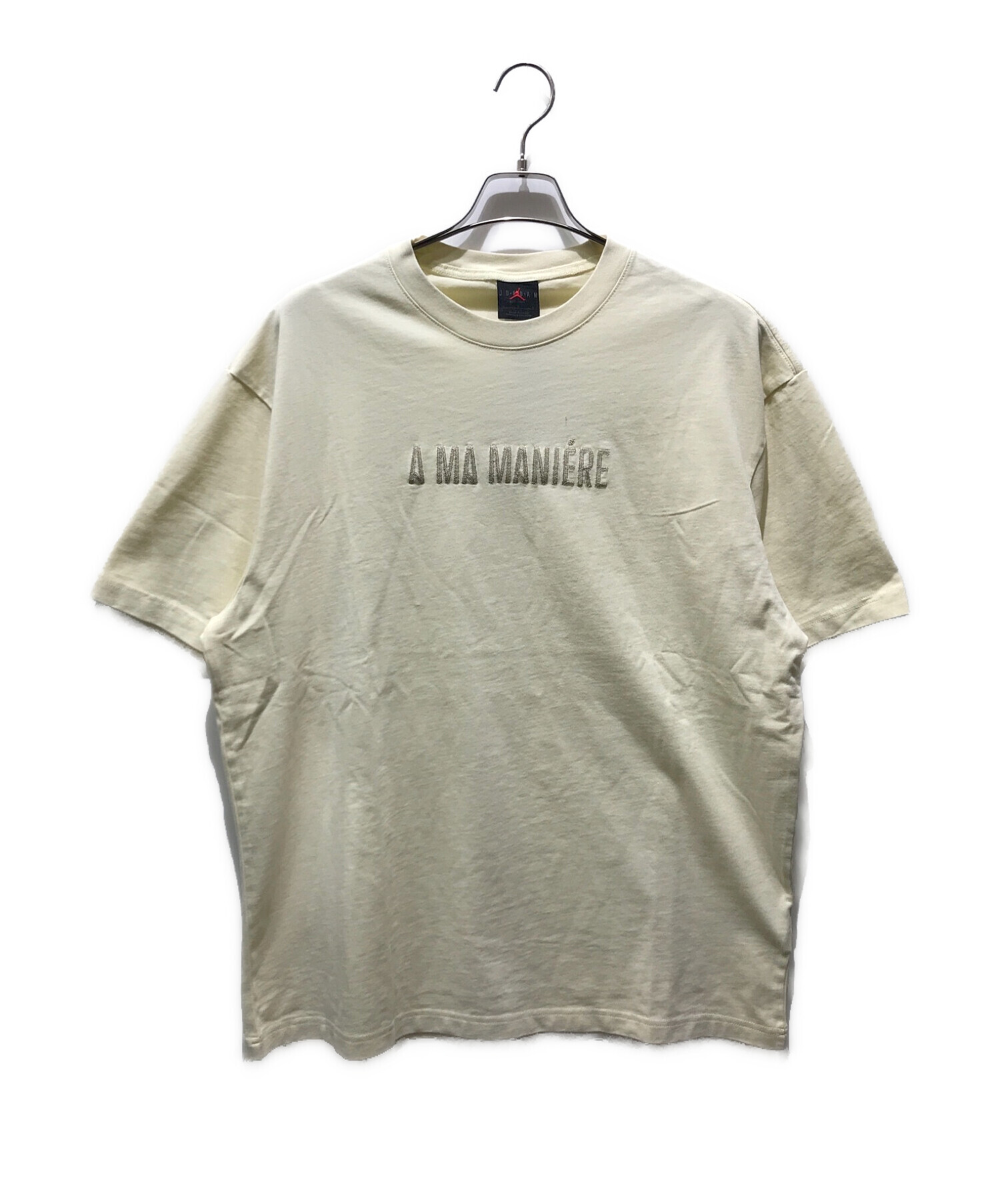 JORDAN (ジョーダン) A Ma Maniere (アママニエール) 刺繍Tシャツ ベージュ サイズ:Ⅼ 未使用品