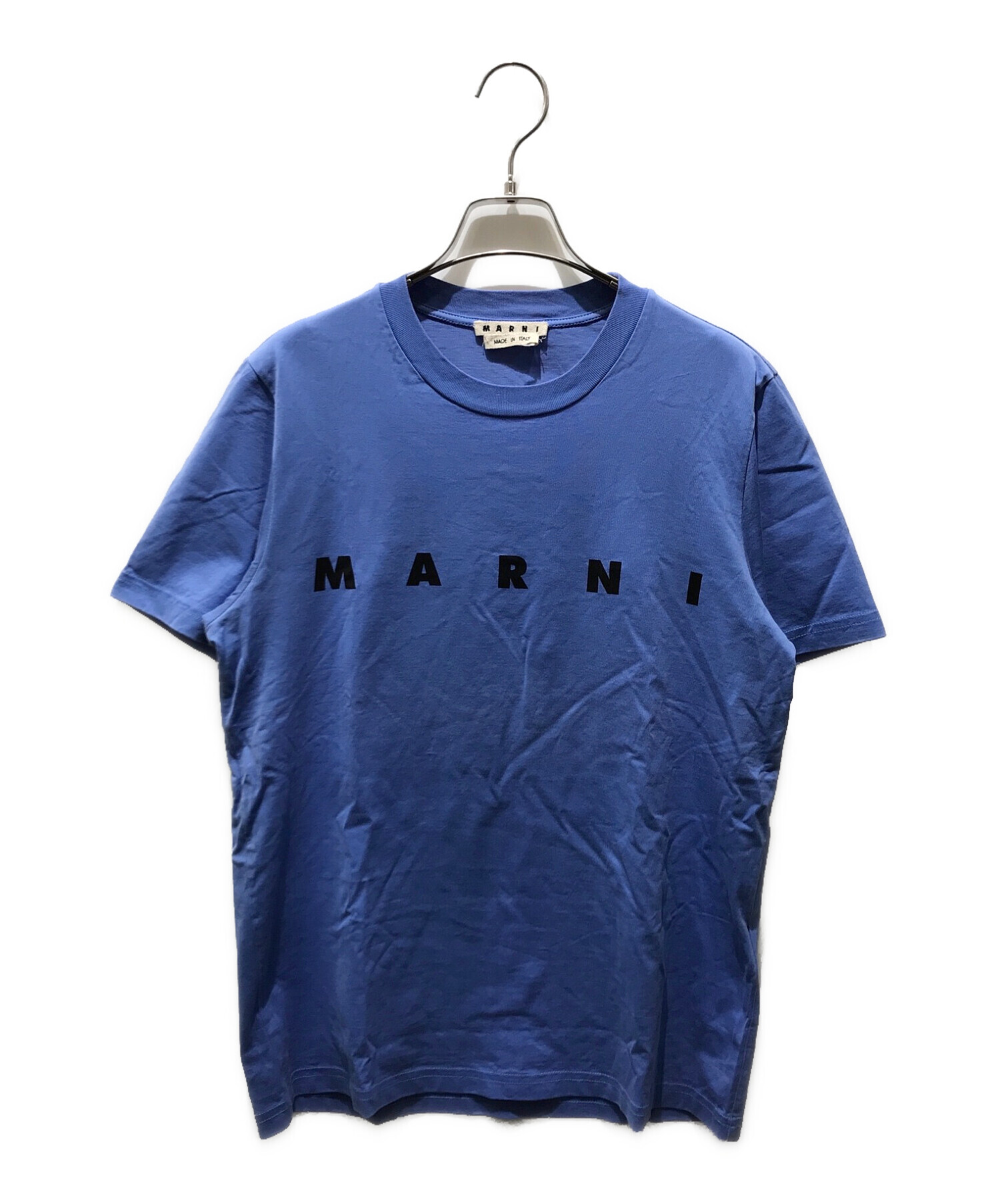 MARNI (マルニ) ロゴプリントTシャツ　HUMU0170P0 ブルー サイズ:44