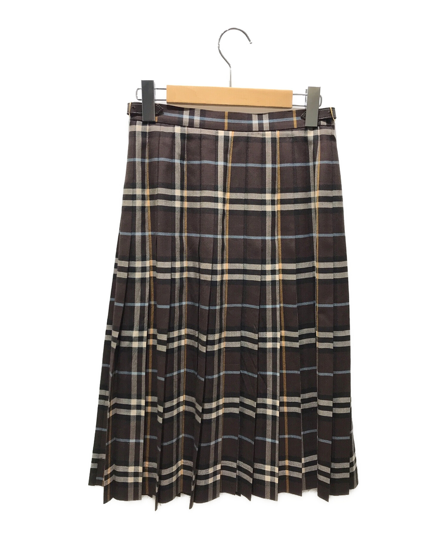 美品 BURBERRY バーバリーロンドン スカート チェック プリーツ - スカート
