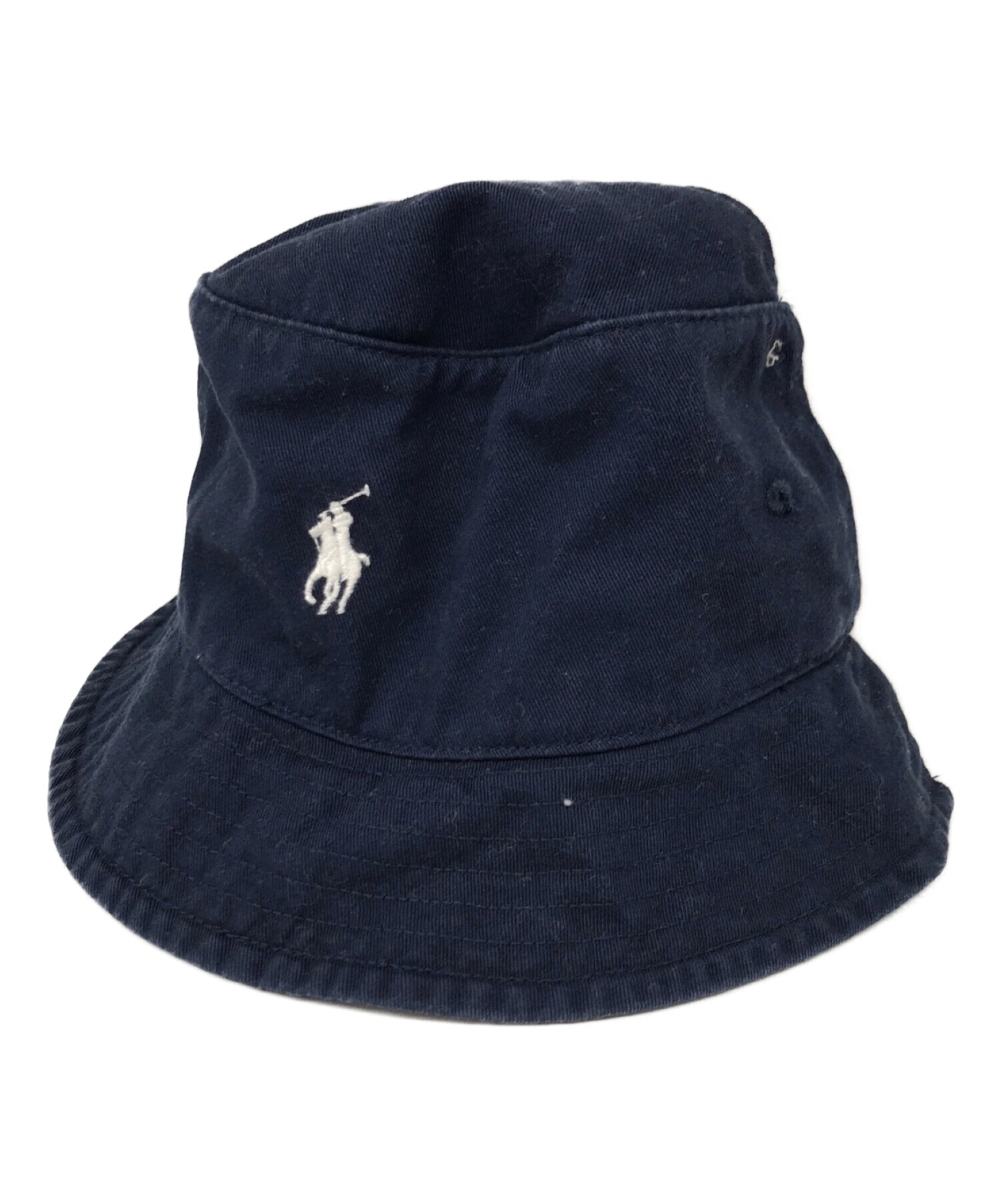 POLO RALPH LAUREN (ポロ・ラルフローレン) BEAMS (ビームス) バケットハット ホワイト×ネイビー サイズ:L