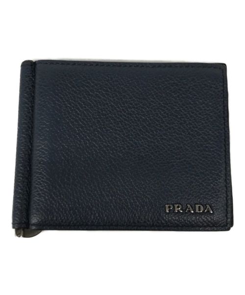 中古・古着通販】PRADA (プラダ) マネークリップ二つ折り財布