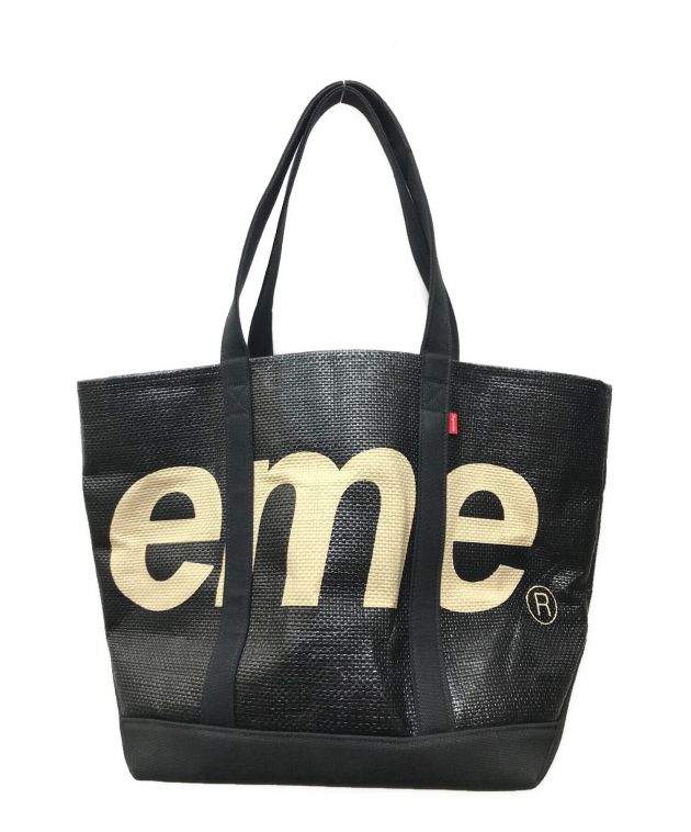 中古・古着通販】SUPREME (シュプリーム) Raffia Tote Bag/ラフィア トート バッグ 20SS ブラック｜ブランド・古着通販  トレファク公式【TREFAC FASHION】スマホサイト