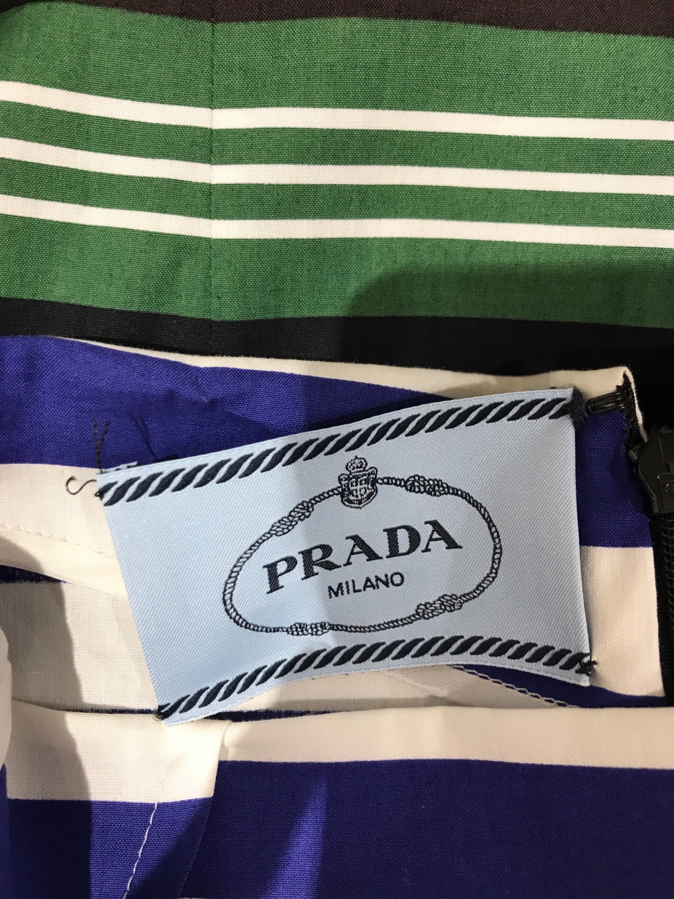 PRADA (プラダ) マルチボーダーワンピース　APD1 2011 マルチカラー サイズ:38S