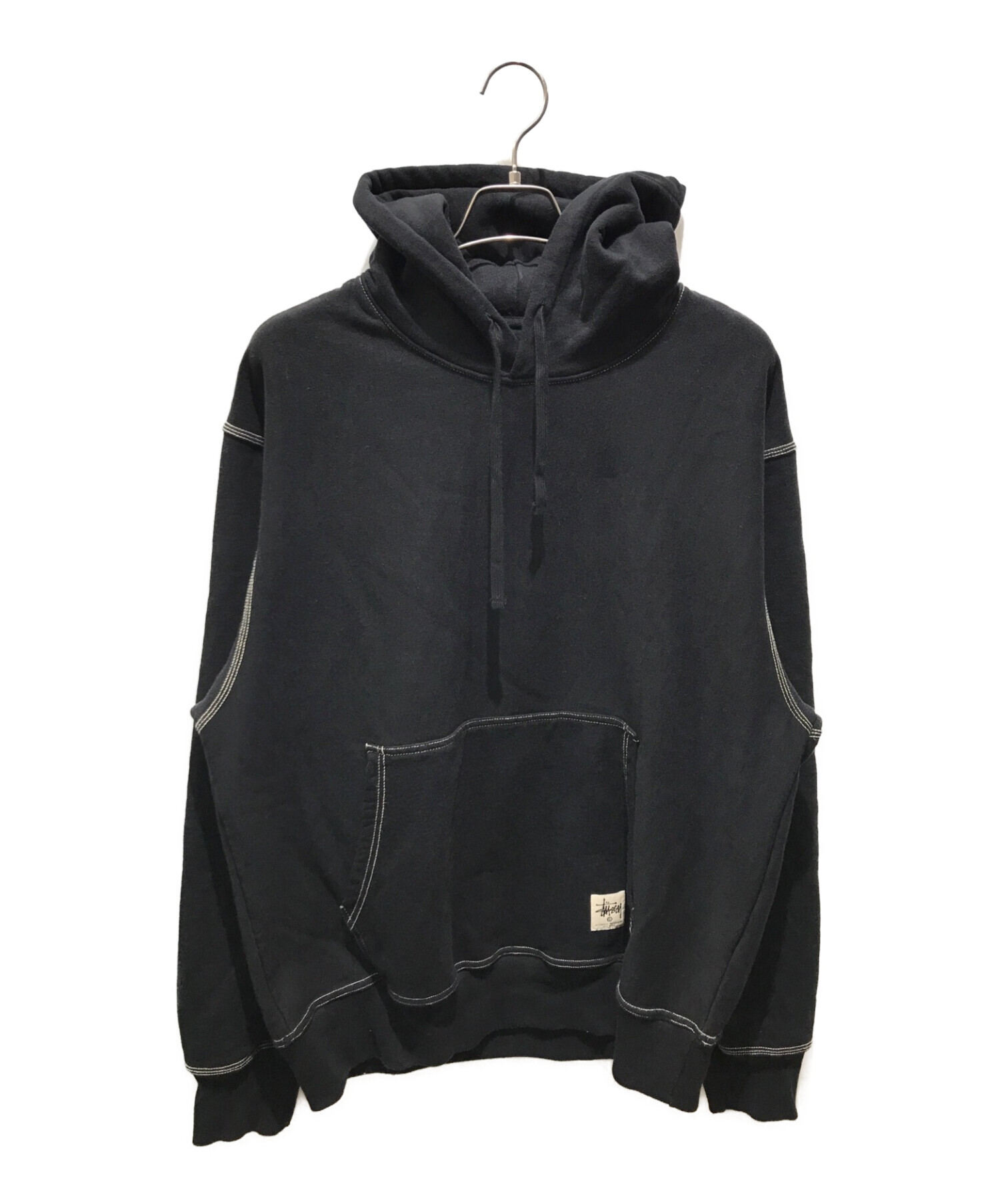 新品タグ Stussy Contrast Stitch Label Hoodie パーカー | colcuidar.com