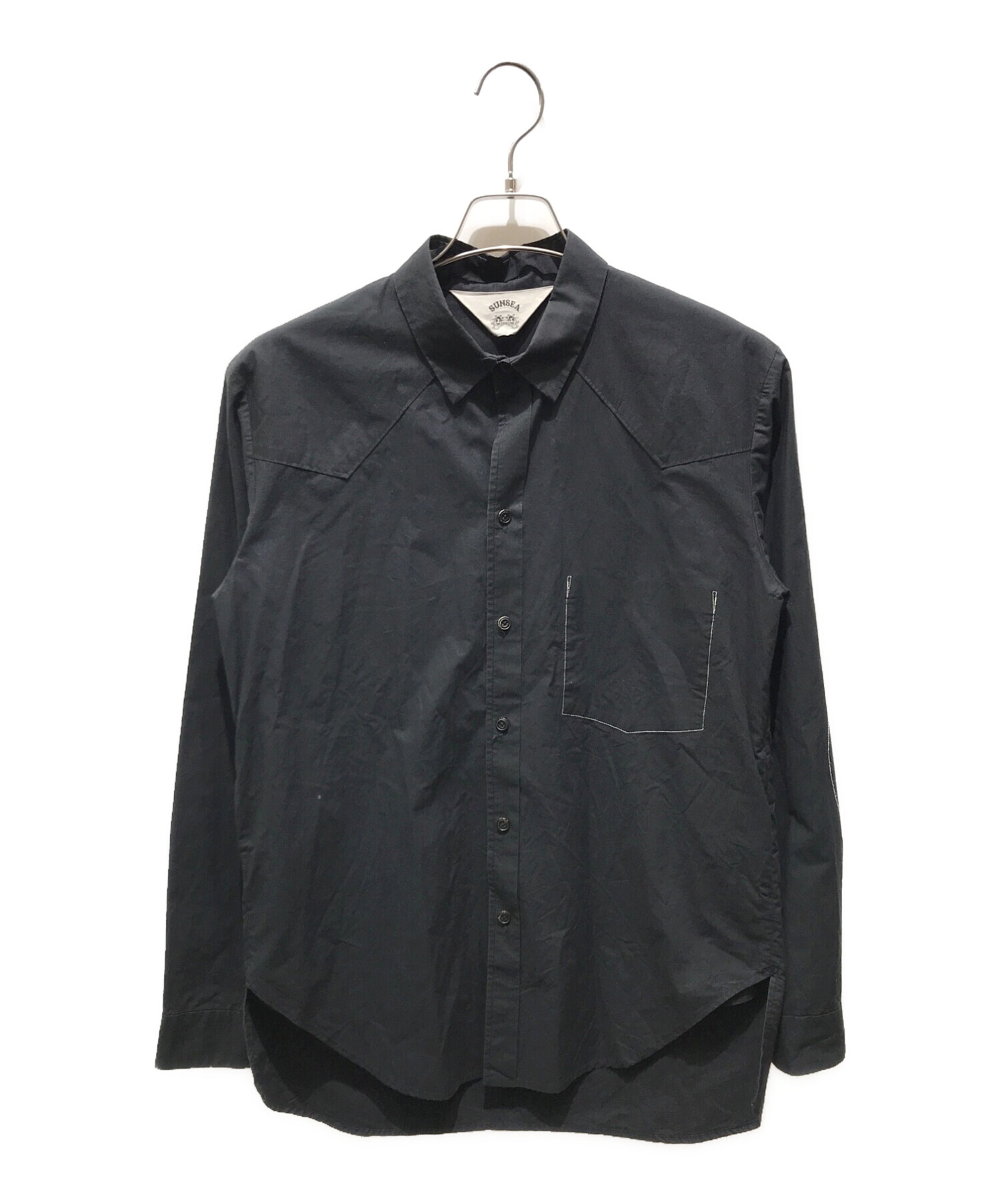 SUNSEA (サンシー) 長袖シャツ　16A15 ブラック サイズ:2
