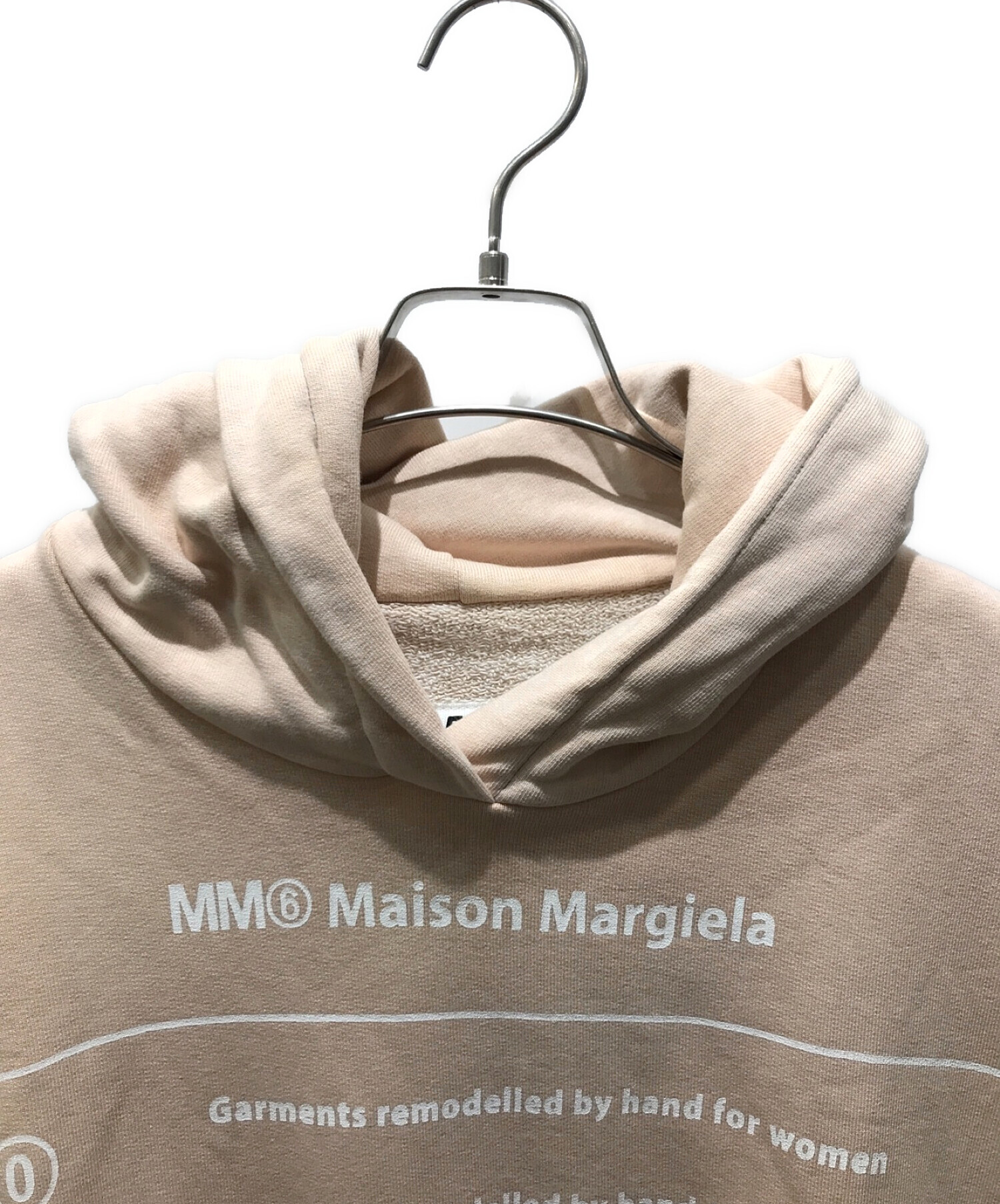 すぎのコレクションMM6 Maison Margielaマルジェラ　ロゴ入りパーカー　ピンク　M