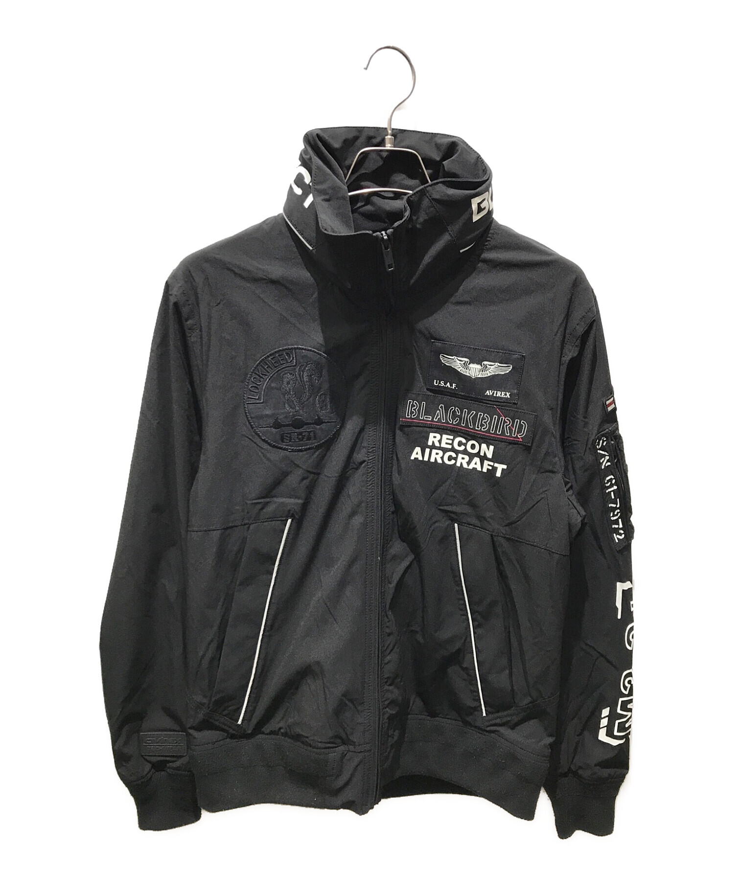 AVIREX (アヴィレックス) BLACKBIRD STAND ZIP JACKET　6102133 ブラック サイズ:L