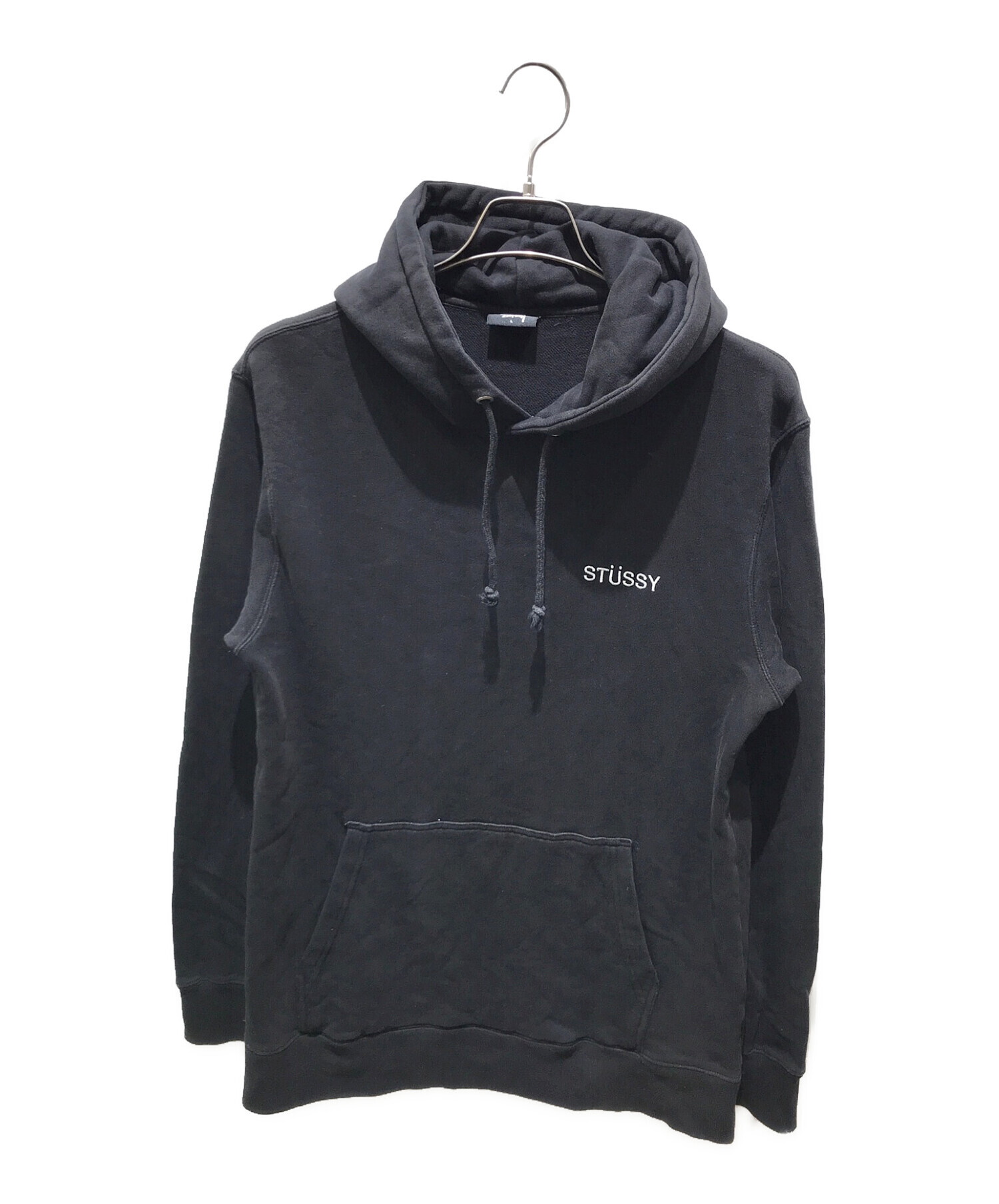 stussy (ステューシー) プリントプルオーバーパーカー ブラック サイズ:L