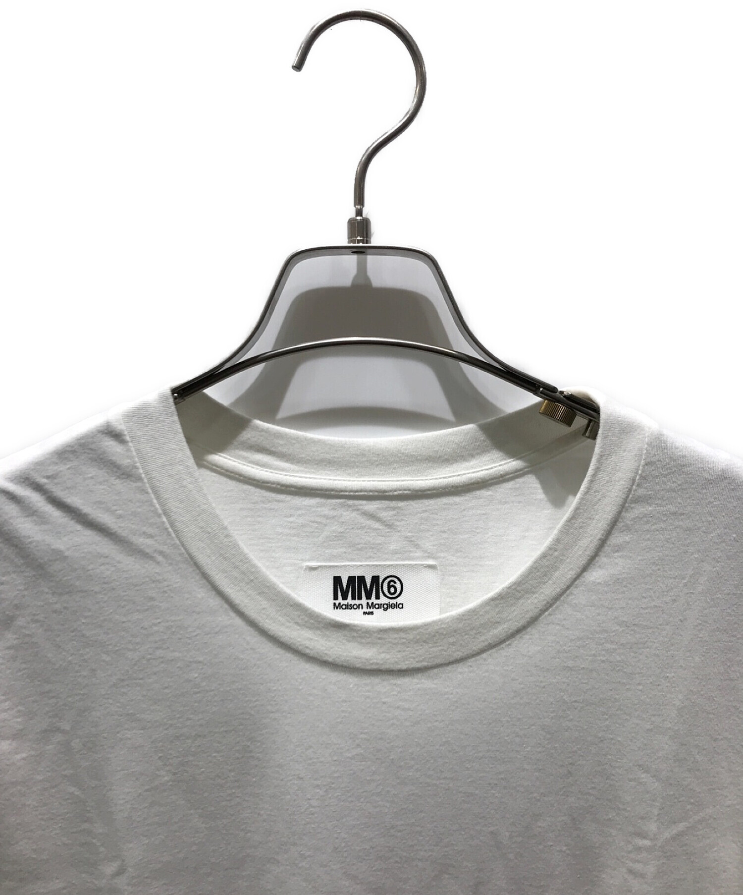 MM6 Maison Margiela (エムエムシックス メゾンマルジェラ) ロゴプリントTシャツ　S52GC0119 ホワイト サイズ:S