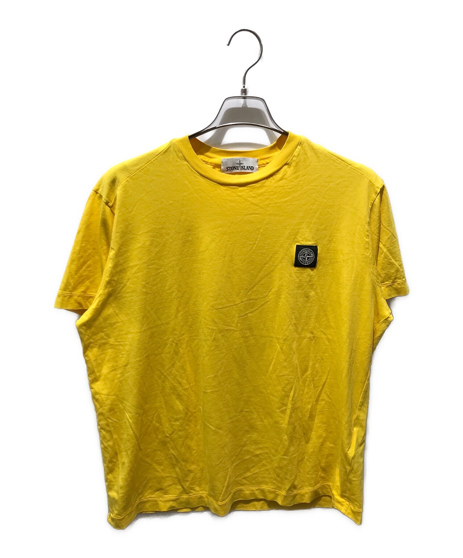 STONE ISLAND (ストーンアイランド) ロゴワッペンTシャツ イエロー サイズ:XL