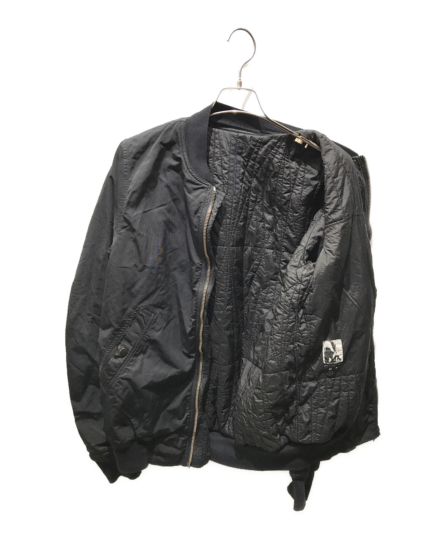 RICK OWENS DRKSHDW (リックオウエンス ダークシャドウ) FLIGHT JACKET　DU15F5760-MUGQ ブラック  サイズ:S