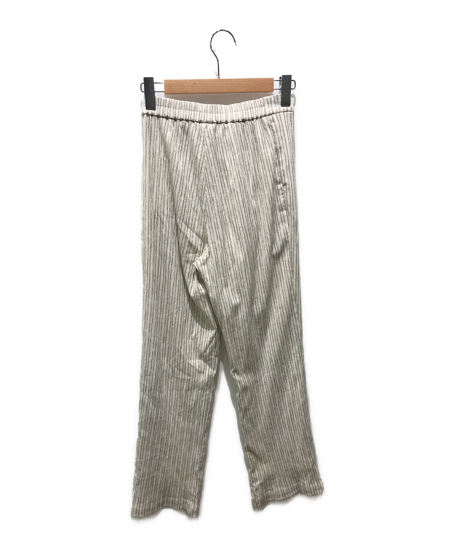 中古・古着通販】CLANE (クラネ) COTTON CREPE OVERLAP TUCK PANTS