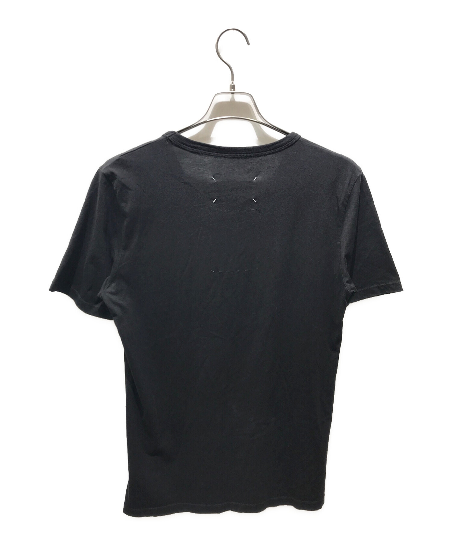 Maison Margiela (メゾンマルジェラ) VネックTシャツ ブラック サイズ:46
