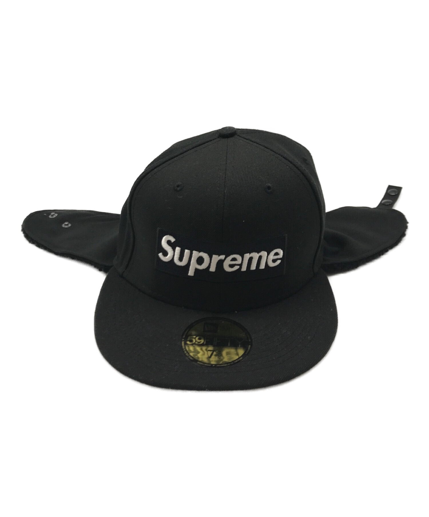 7-5/8 Supreme Earflap New Era 黒 国内正規品