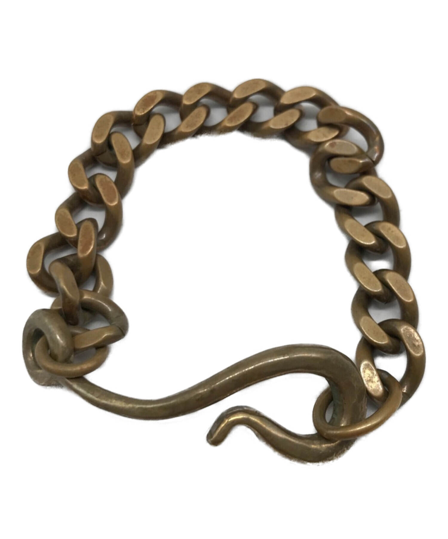 Large Hook Chain Bracelet - Brass