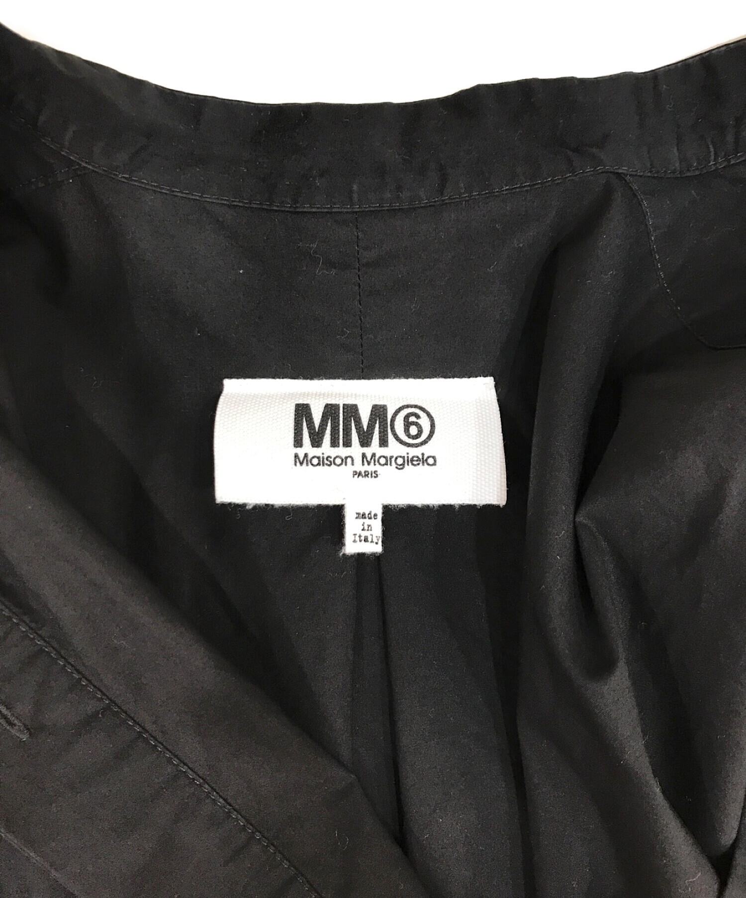 MM6 Maison Margiela (エムエムシックス メゾンマルジェラ) バックロゴワンピース　S52CT0356 ブラック サイズ:40