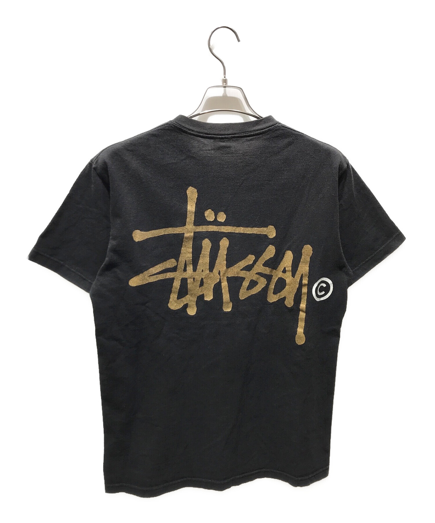 stussy (ステューシー) プリントTシャツ　紺タグ 90s OLD STUSSY ブラック サイズ:M