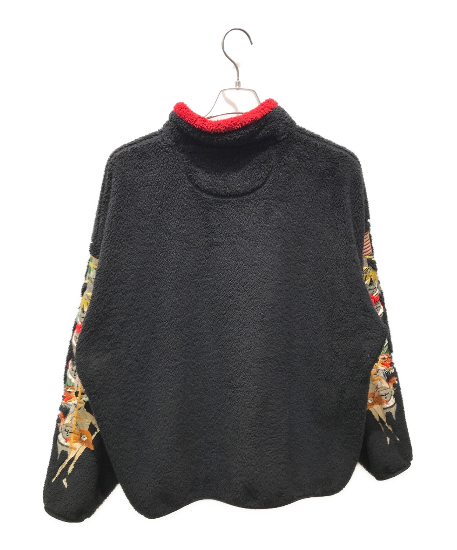 doublet (ダブレット) POLYESTER FLEECE HALF-ZIP PULLOVER　18AW23SH54 ブラック サイズ:Ｍ