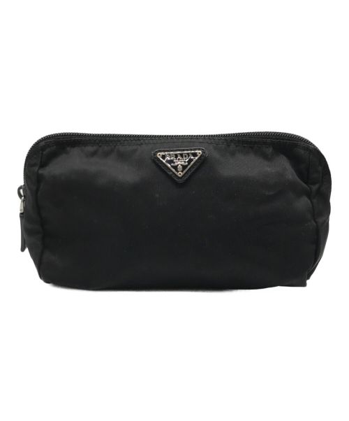 【中古・古着通販】PRADA (プラダ) ナイロンポーチ ブラック