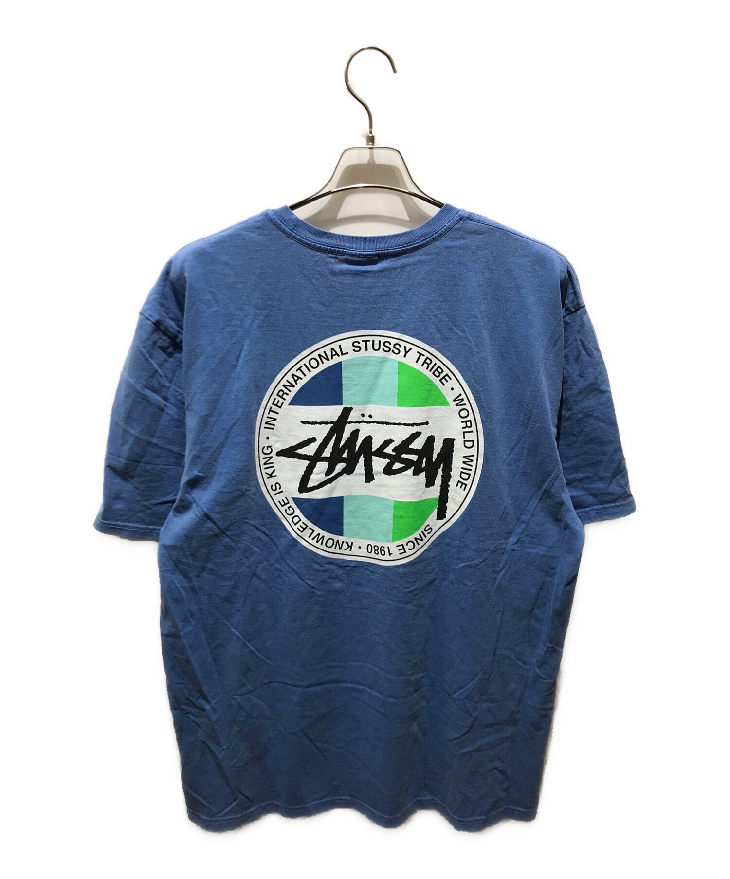 stussy (ステューシー) プリントTシャツ ブルー サイズ:XL