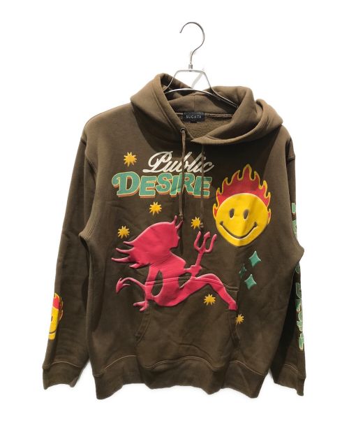 中古・古着通販】SUGATA (スガタ) PUBLIC DESIRE HOODIE ブラウン