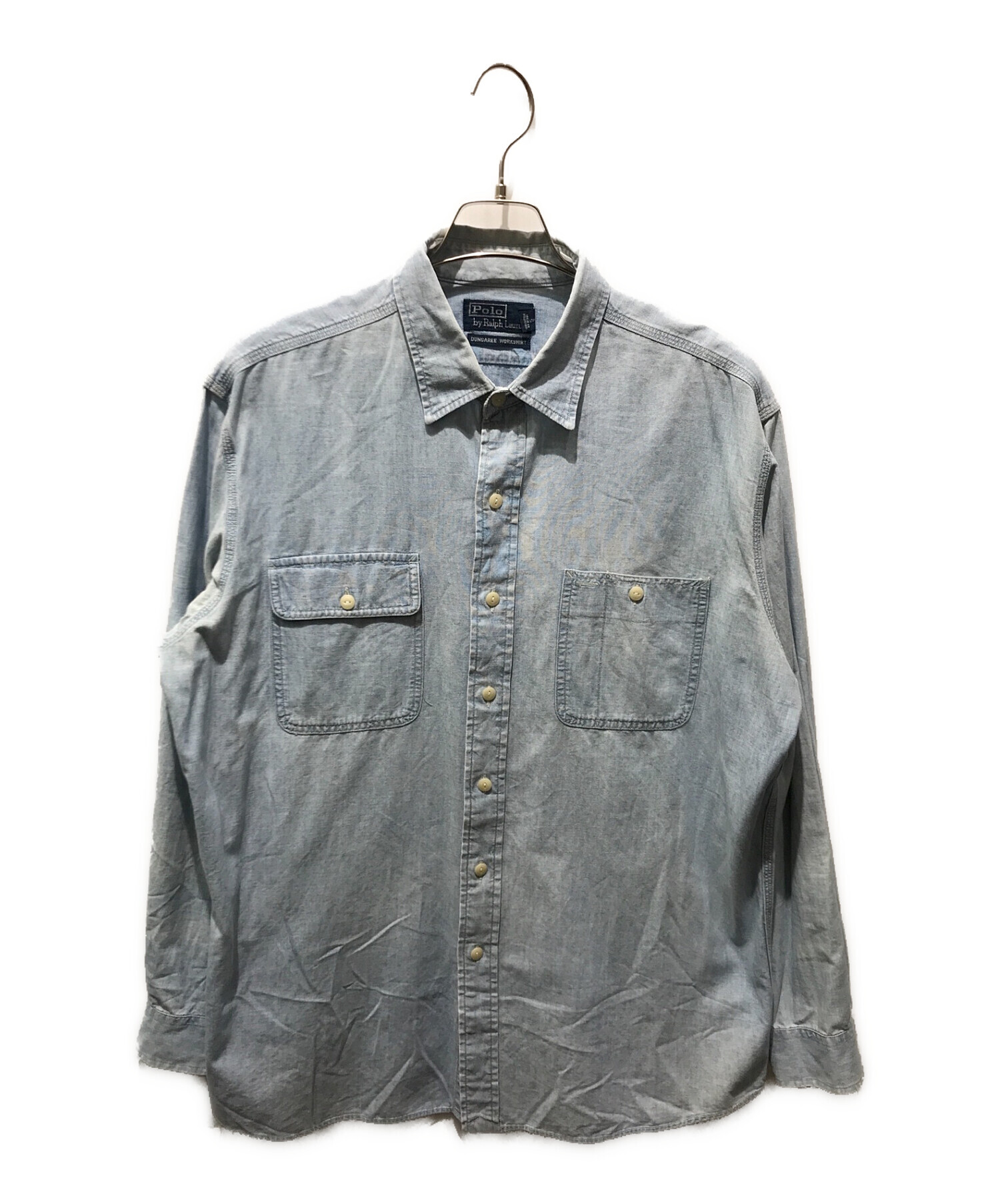 POLO RALPH LAUREN (ポロ・ラルフローレン) ダンガリーシャツ　DUNGAREE WORKSHIRT インディゴ サイズ:L