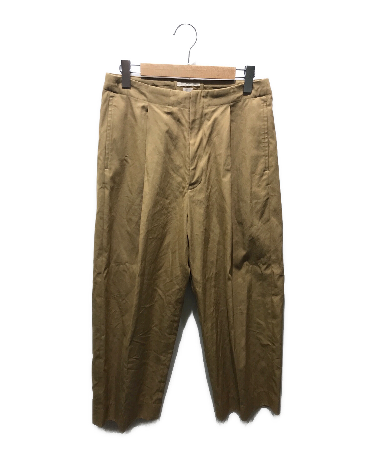 中古・古着通販】BLURHMS (ブラームス) Dry Gabardine Super Wide Easy Slacks BHS22S020 ベージュ  サイズ:2｜ブランド・古着通販 トレファク公式【TREFAC FASHION】スマホサイト