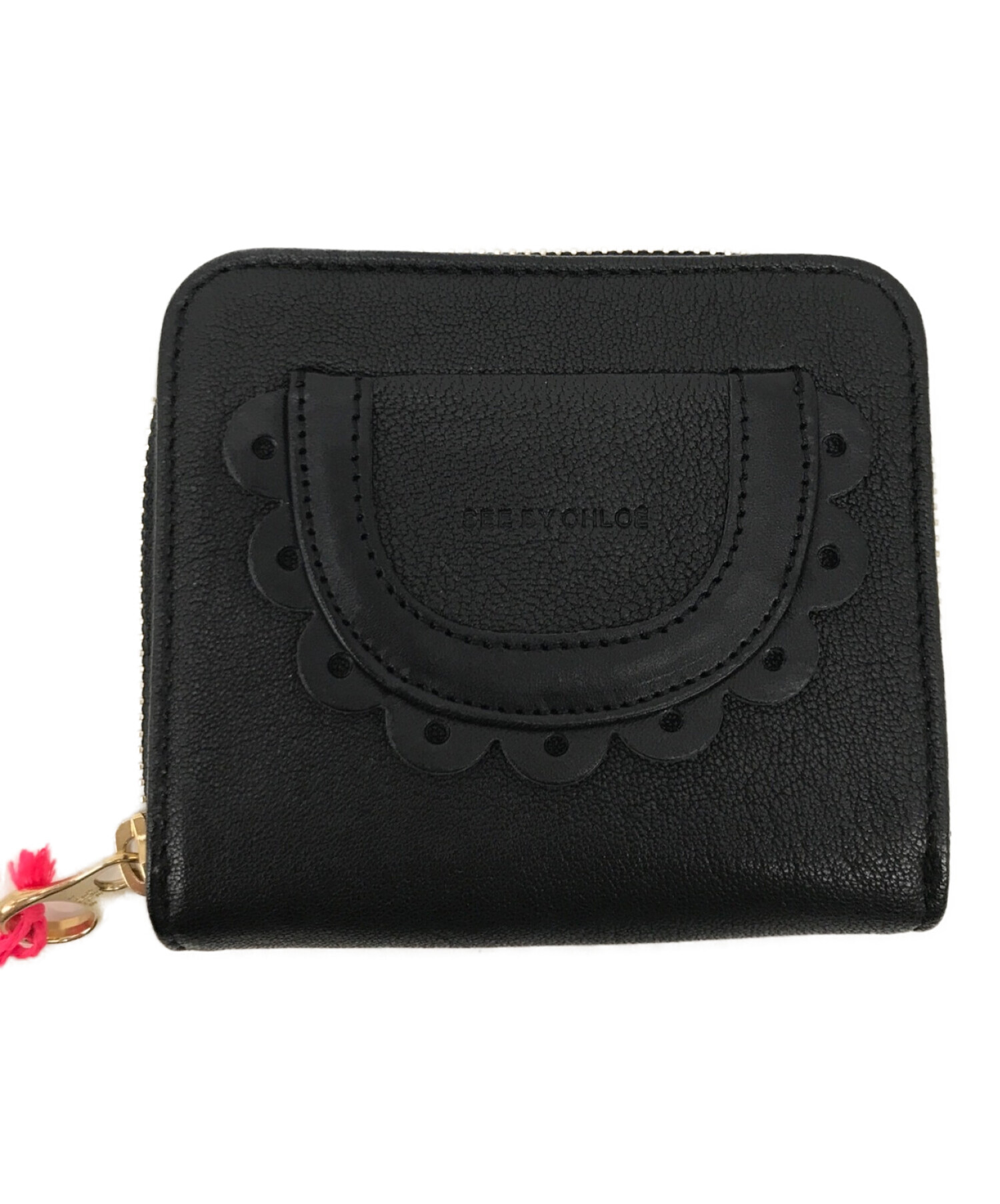 SEE BY CHLOE (シーバイクロエ) 2つ折り財布 ブラック 未使用品