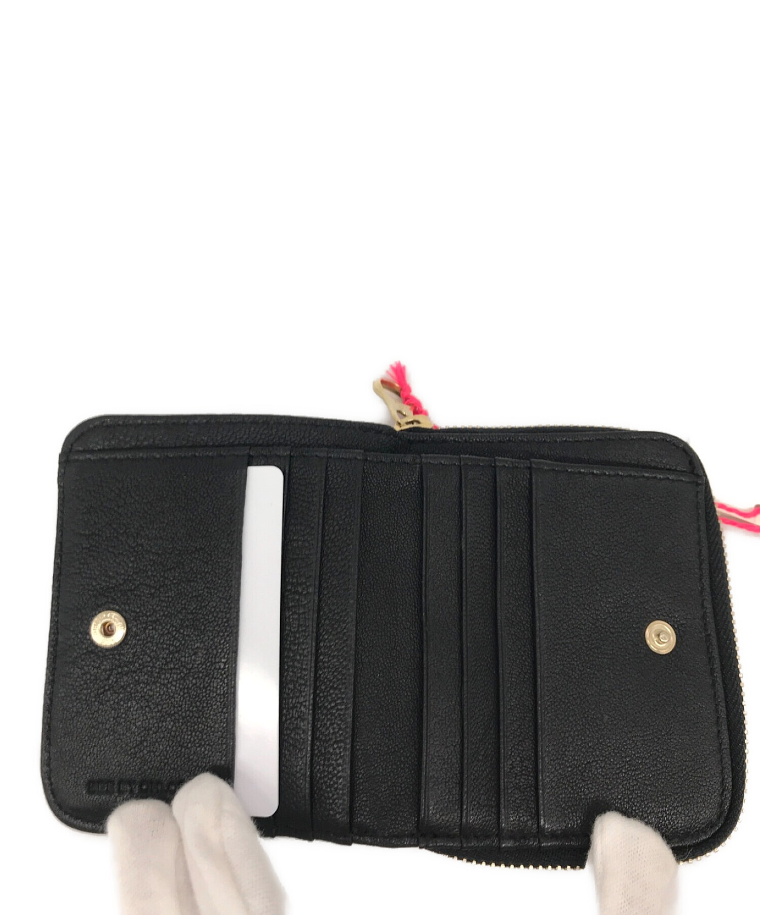 SEE BY CHLOE (シーバイクロエ) 2つ折り財布 ブラック 未使用品