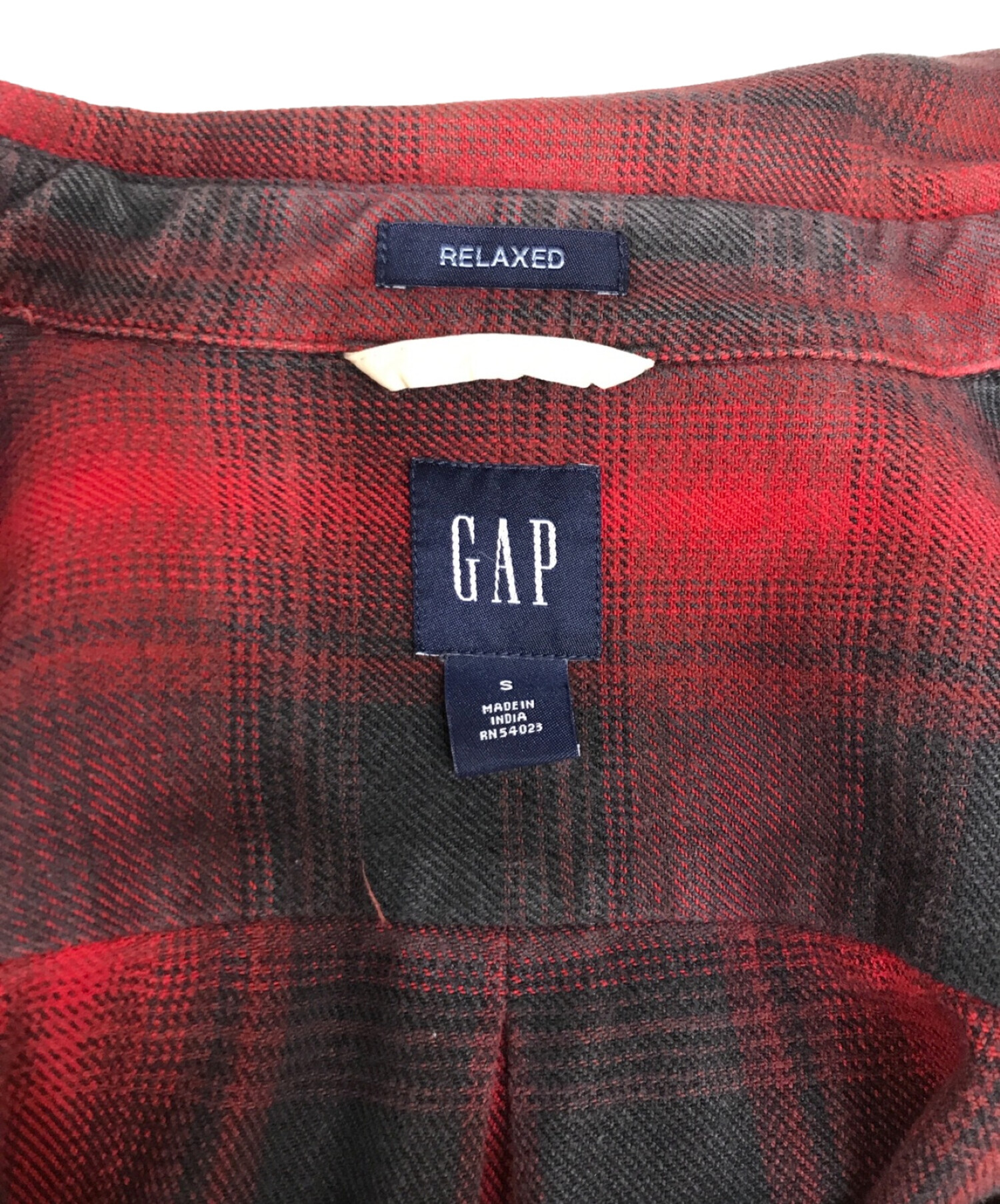 中古・古着通販】GAP (ギャップ) オンブレチェックシャツ 00ｓ レッド