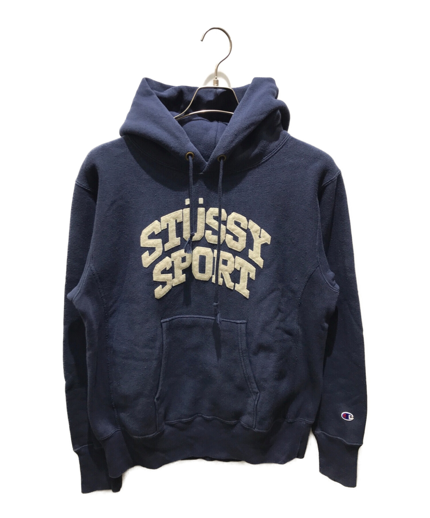 stussy (ステューシー) Champion (チャンピオン) パーカー　C8-L126 ネイビー サイズ:M