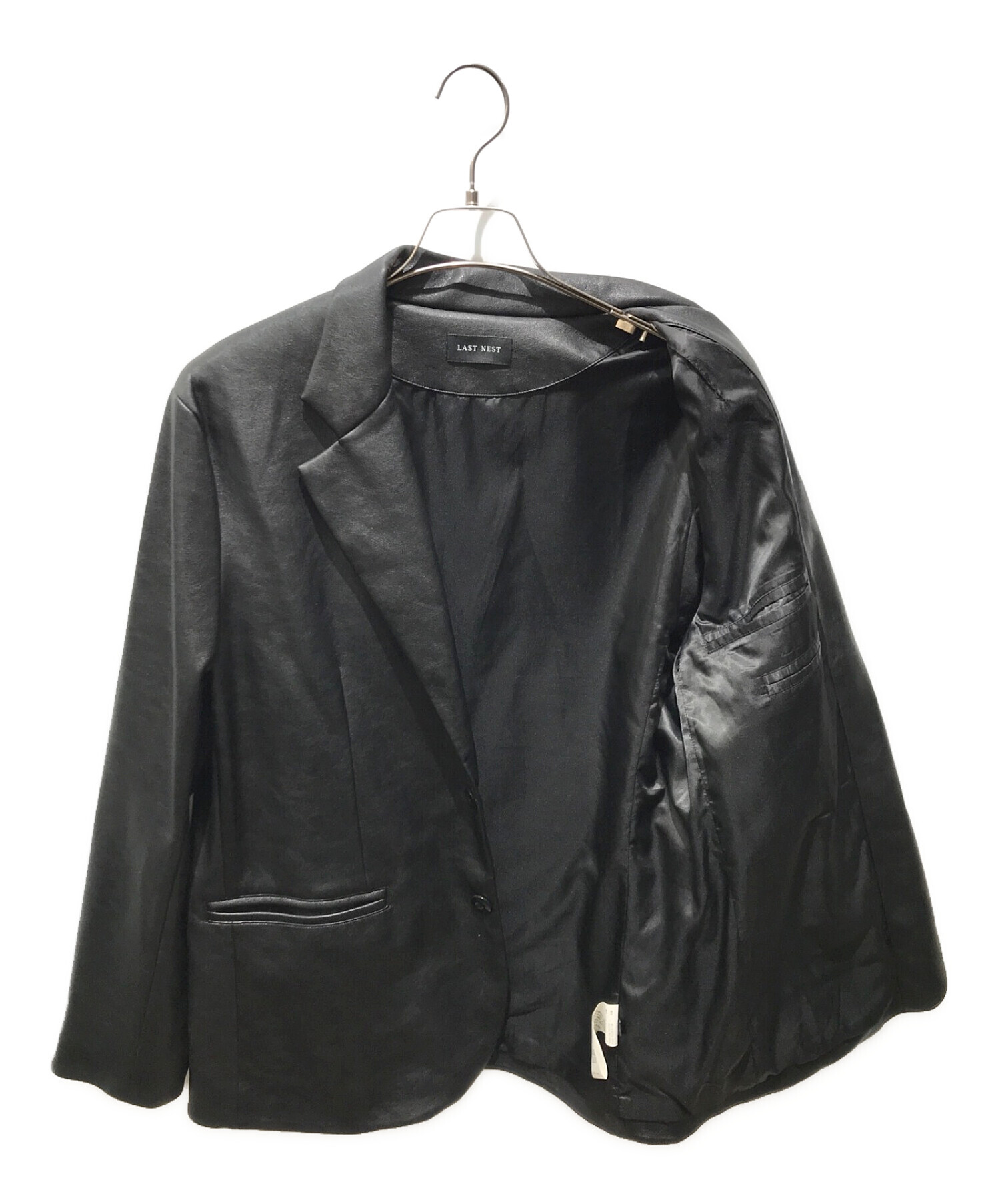 LAST NEST (ラストネスト) フェイクレザージャケット ブラック サイズ:L